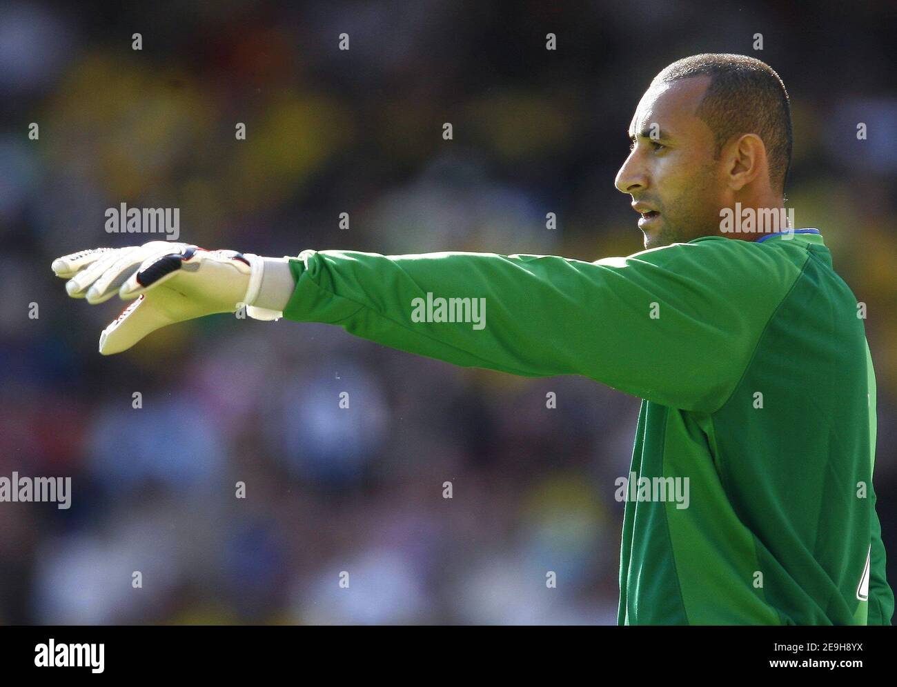 Brazil's Heurelho Gomes in action during the International Friendly
