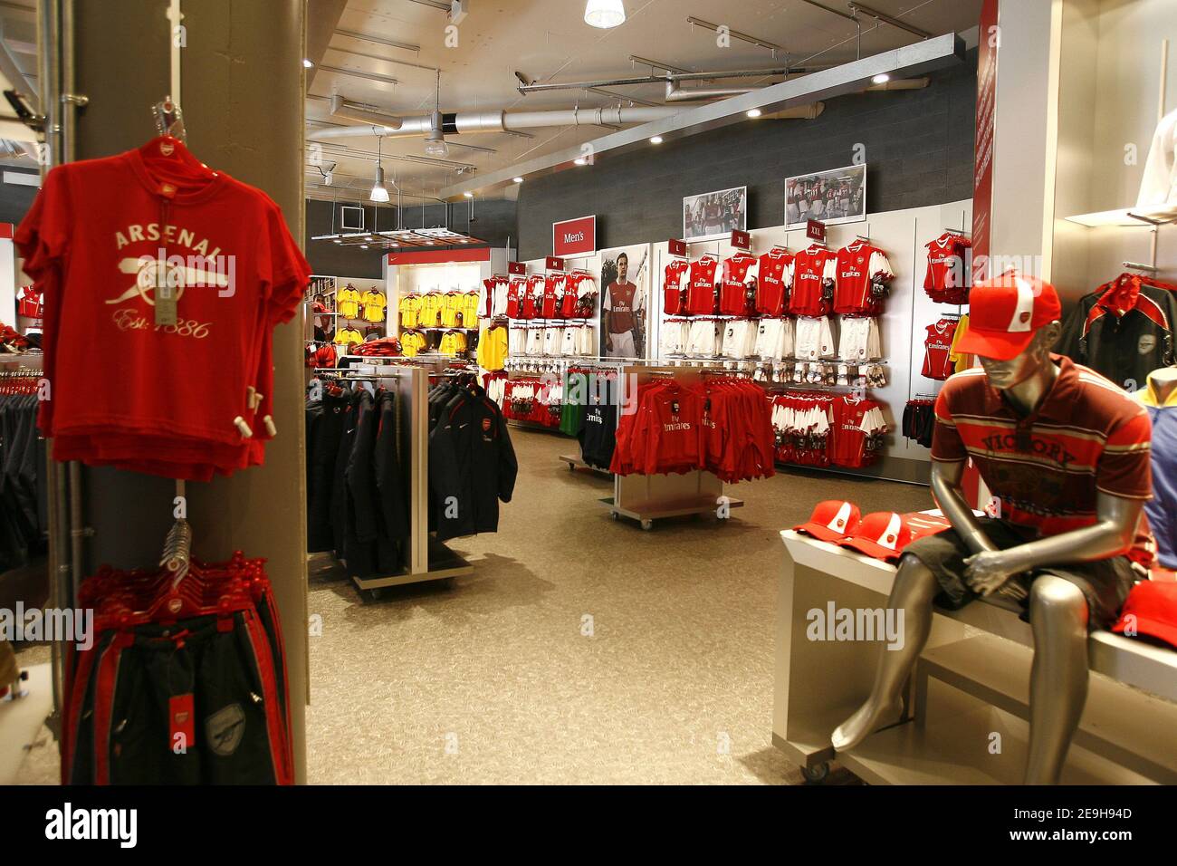 General view of the store at Emirates Stadium in London UK on