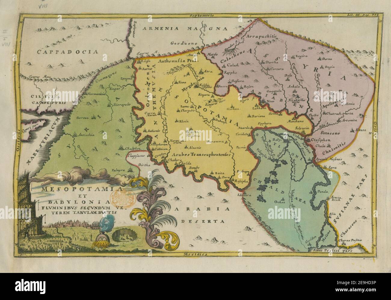 MESOPOTAMIA ET BABYLONIA FLVMINIBVS SECVNDVM VETEREM tabVLAM DVCTIS. Author  Cellarius, Christoph 2.1.VIII.a. Place of publication: [Leipzig?] Publisher: [publisher not identified] Date of publication: [1701-1732?]  Item type: 1 map Medium: hand-coloured copperplate engraving Dimensions: 19.6 x 29.1 cm  Former owner: George III, King of Great Britain, 1738-1820 Stock Photo