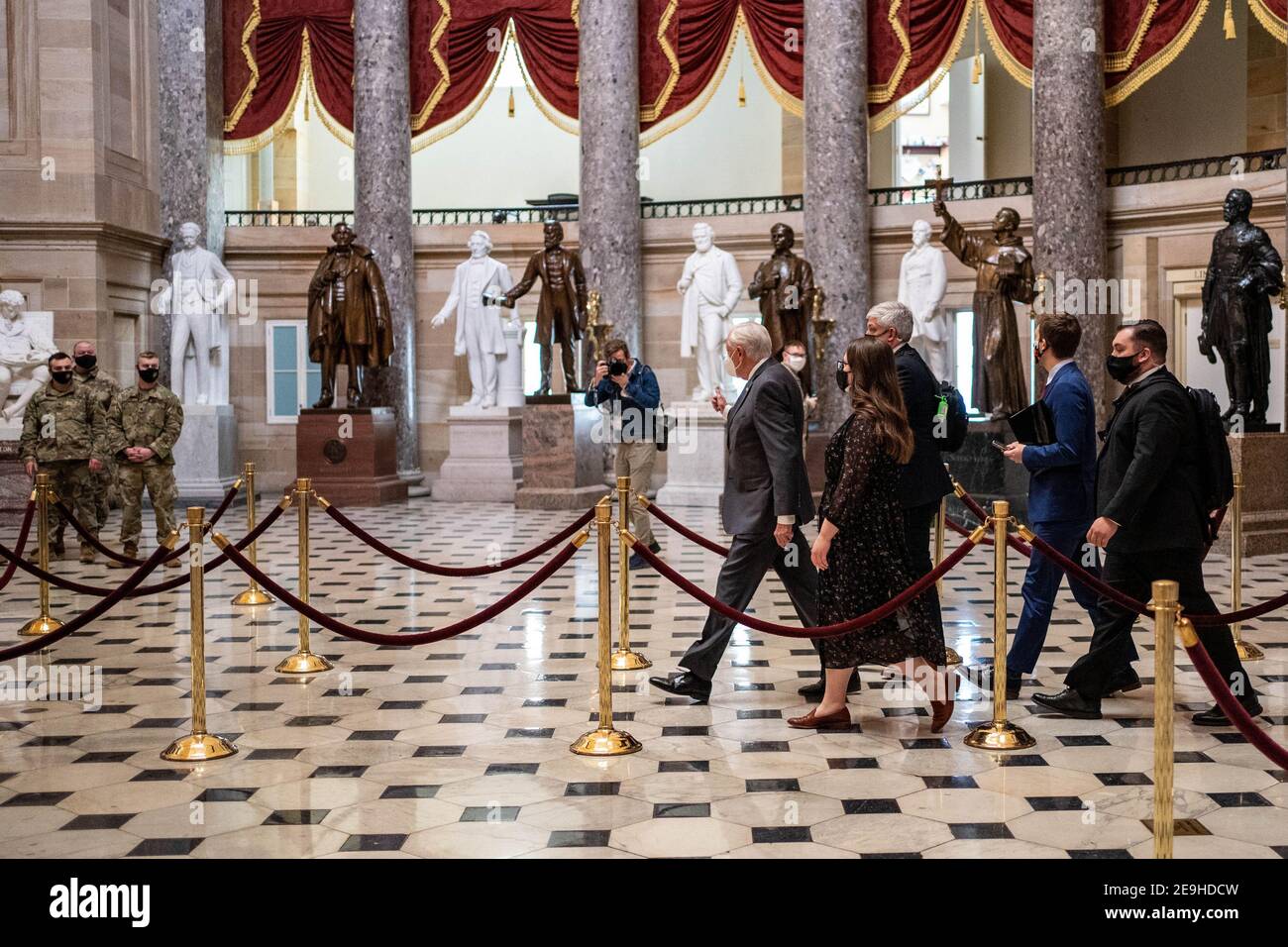 Washington, United States. 04th Feb, 2021. United States House Majority Leader Steny Hoyer D-MD, walks to the House floor for a vote on Capitol Hill in Washington, DC on Thursday, February 4, 2021. House Democrats are heading into a clash with Republicans as GOP Representative Marjorie Taylor Greene's past conspiracies threaten to provoke an escalating cycle of political retaliation. Photo by Ken Cedeno/UPI . Credit: UPI/Alamy Live News Stock Photo