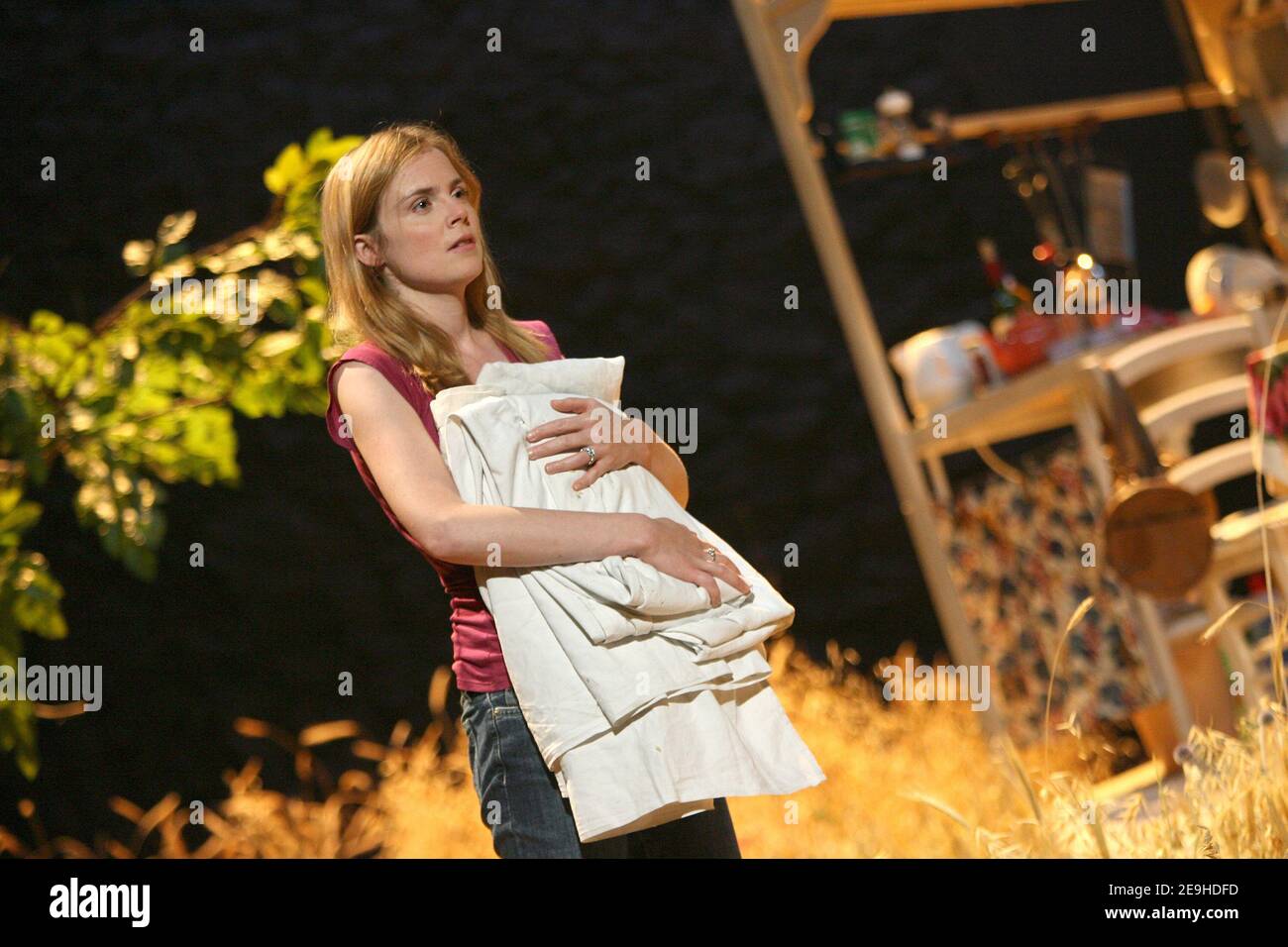 French actress Isabelle Carre plays 'Blanc' staged by Zabou Breitman at 'Le Theatre de la Madeleine' in Paris, France, on September 9, 2006. Photo by Mehdi Taamallah/ABACAPRESS.COM Stock Photo