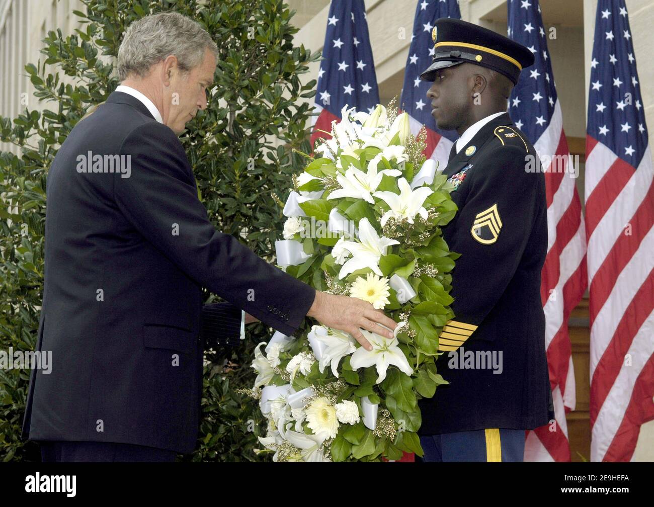 Ceremony to commemorate September 11 Terrorist Attack at the Pentagon Stock Photo
