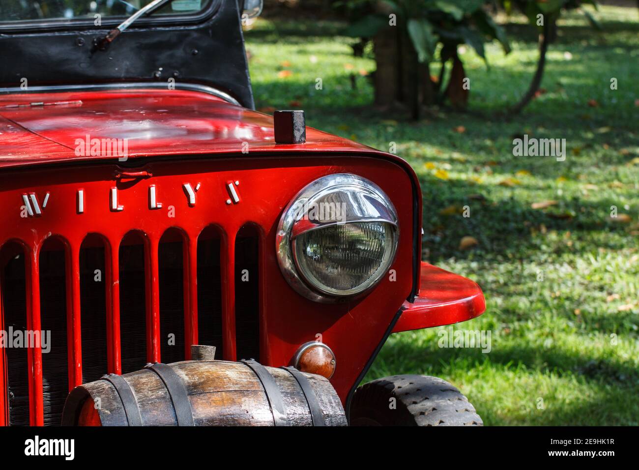 Jeep Willys front of the car Stock Photo