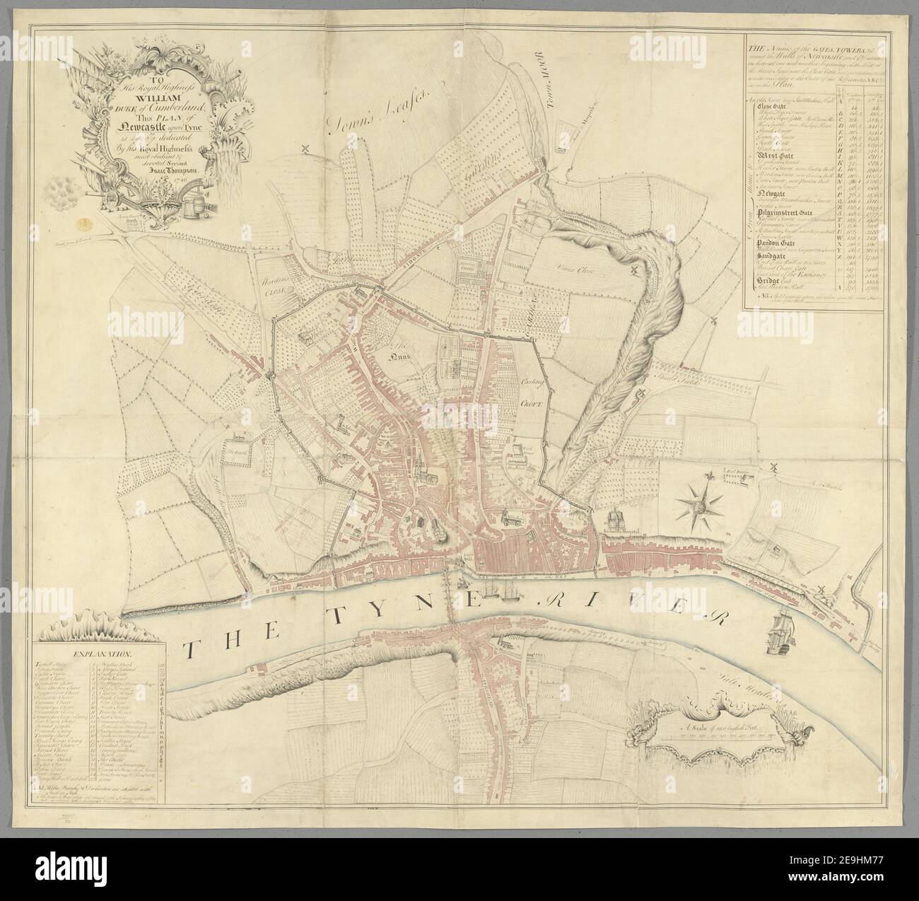 Map Of Newcastle Upon Tyne Hi Res Stock Photography And Images Alamy   To William His Royal Highness Duke Of Cumberland This Plan Of Newcastle Upon Tyne Is Humbly Dedicated By His Royal Highness Most Obedient Devoted Servant Isaac Thompson 1746 Author Thompson Isaac 3252 Place Of Publication Newcastle Upon Tyne Date Of Publication 1746 Item Type 1 Map Medium Watercolour Over Pencil With Pen And Ink Dimensions 985 X 1095 Cm On Sheet 1028 X 1125 Cm Former Owner George Iii King Of Great Britain 1738 1820 2E9HM77 