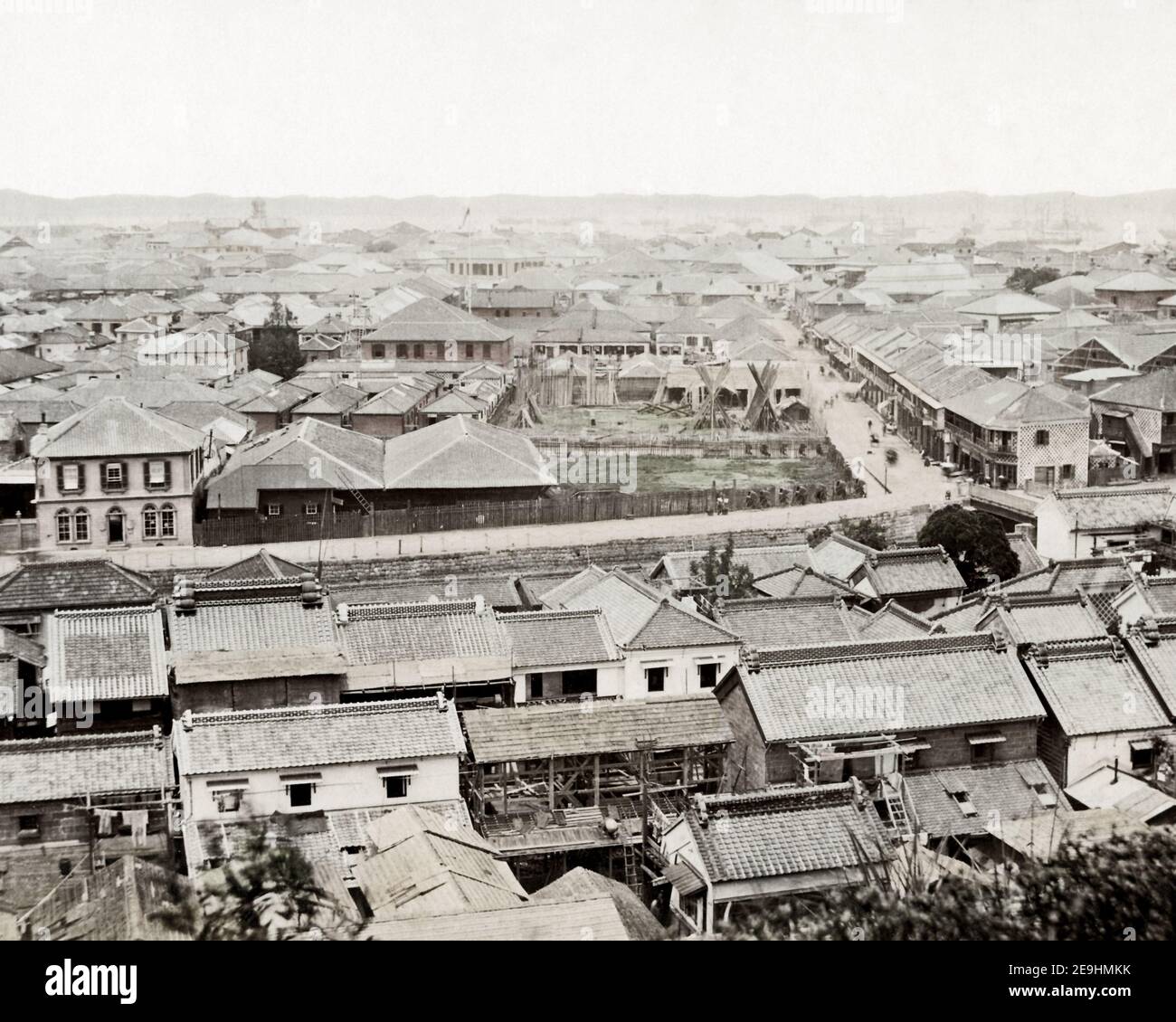 Late 19th century photograph - View of Yokohama, Japan Stock Photo