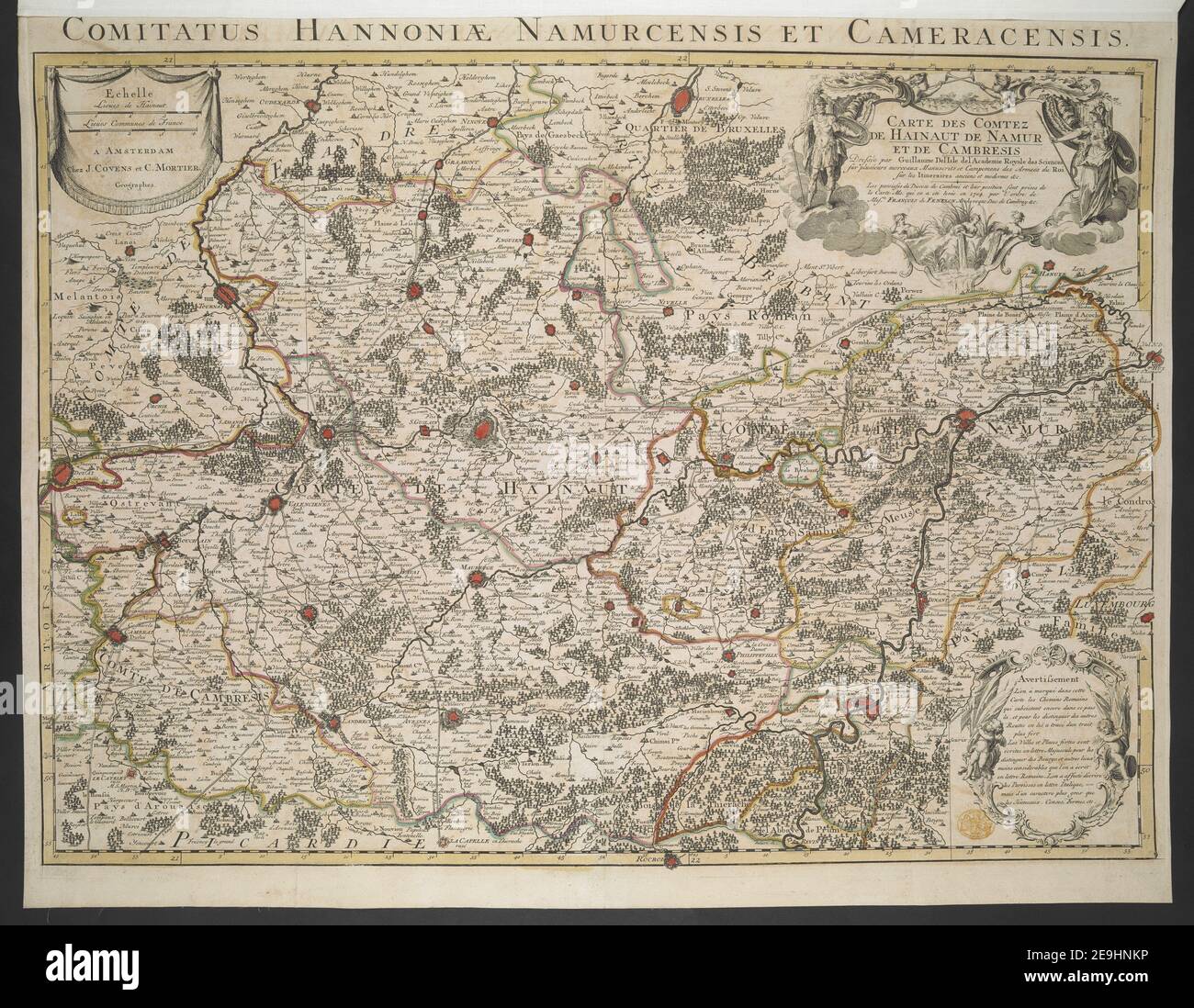 Comitatus Hanoni U Namurcensis Et Cameracensis Author L Isle Guillaume De 102 66 Place Of Publication Amsterdam Publisher A Amsterdam Chez J Covens Et C Mortier Geographes Date Of Publication 1742 Item Type 1 Map