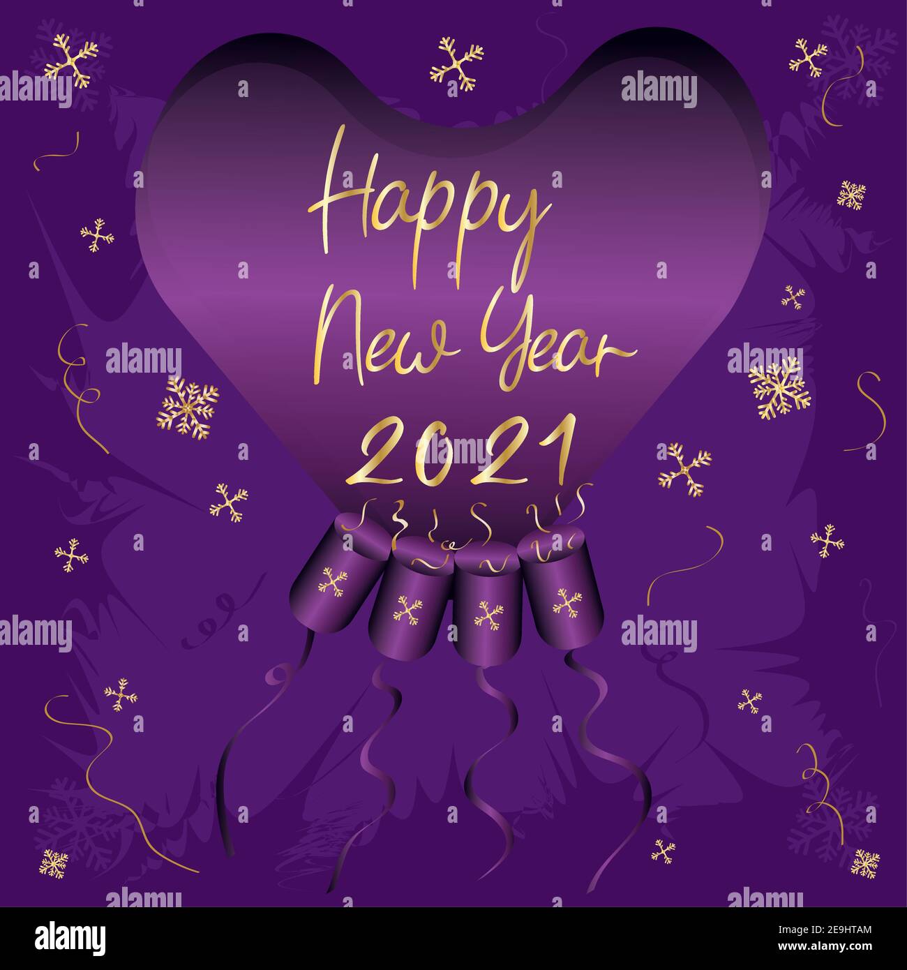 Happy new year 2021 card Stock Vector Image & Art Alamy
