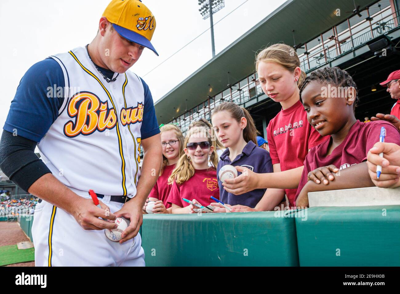 Alabama Montgomery Riverwalk Stadium Biscuits Baseball AA Minor League,player autographs ball
