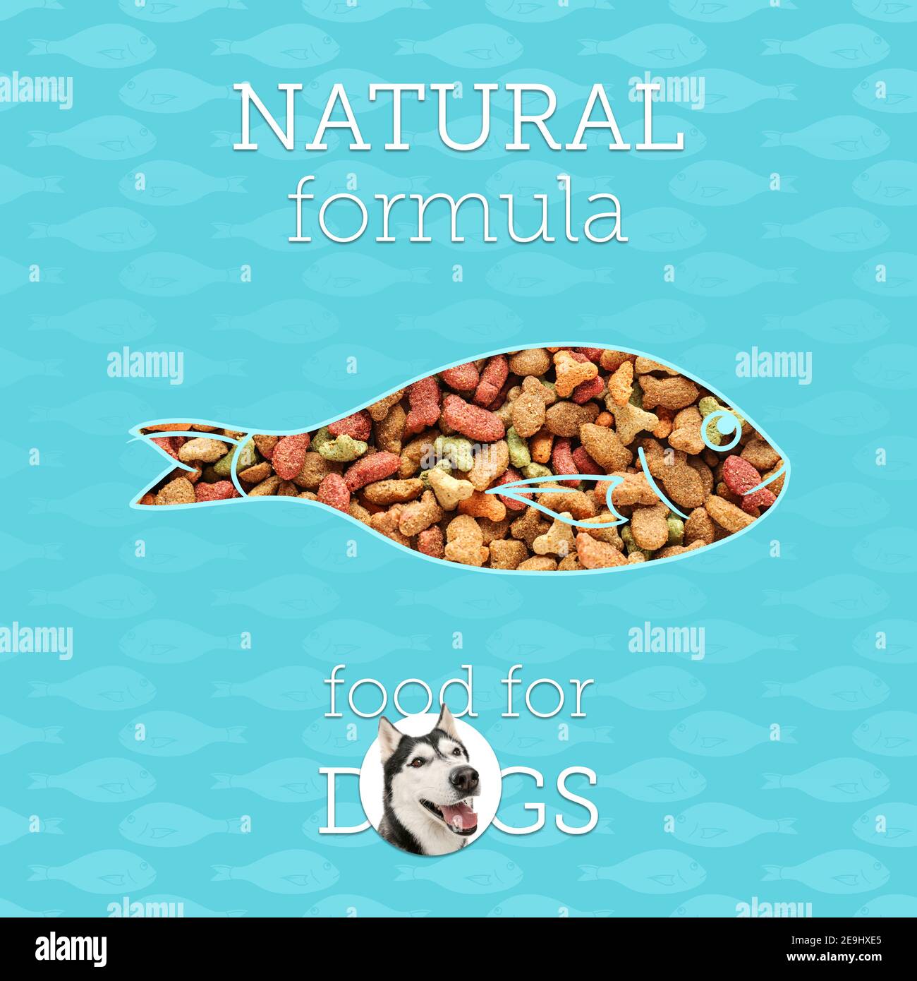 Advertisement banner for dry natural pet food Stock Photo - Alamy