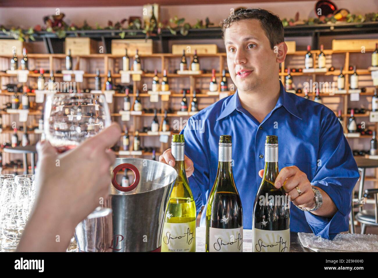 Birmingham Alabama,Patton Creek shopping center centre,Wine'd Down tasting sampling bottle wine sommelier, Stock Photo