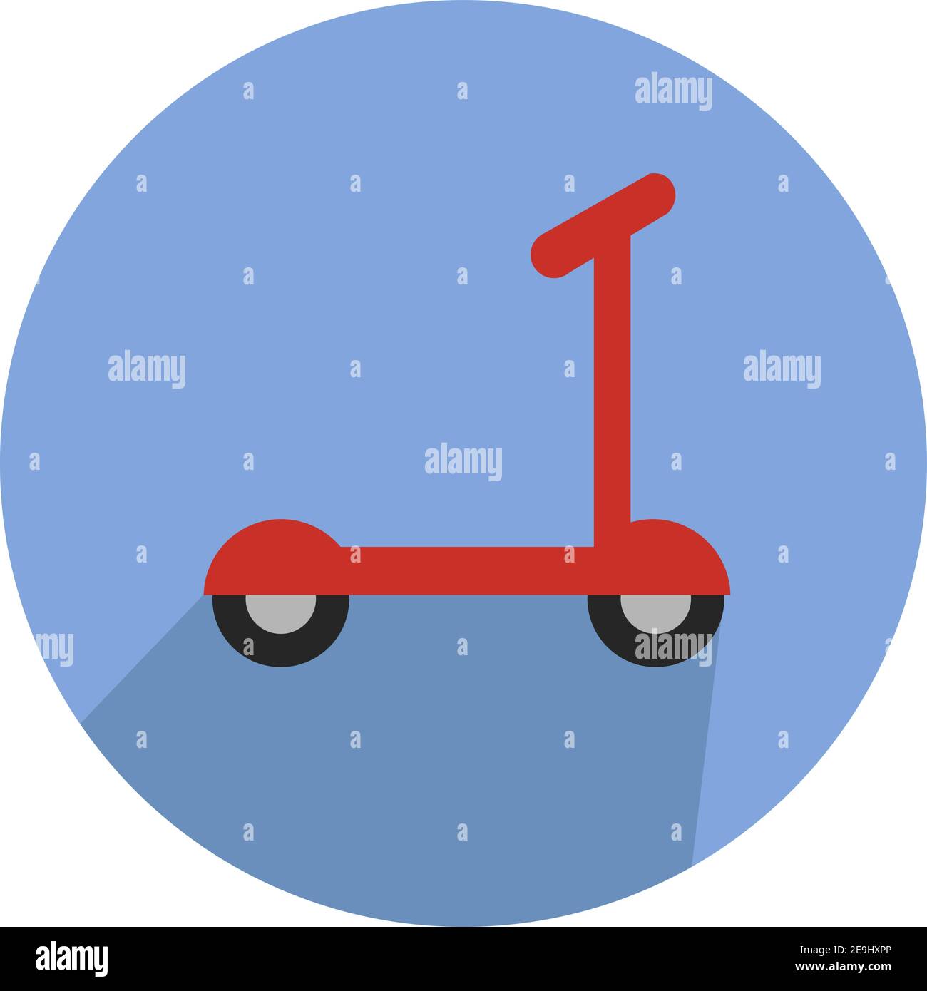 Red scooter, illustration, vector on white background Stock Vector ...