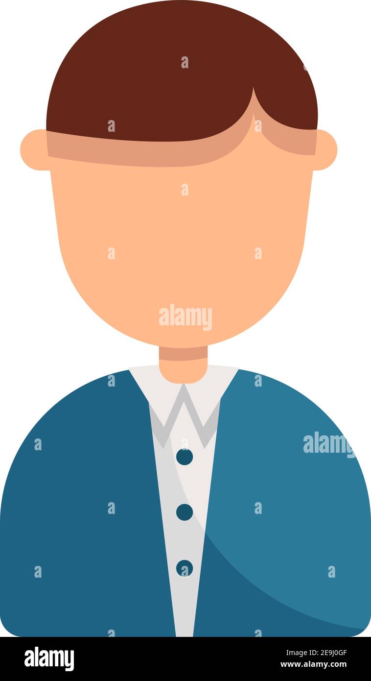 Man in a blue coat, illustration, vector on white background Stock ...