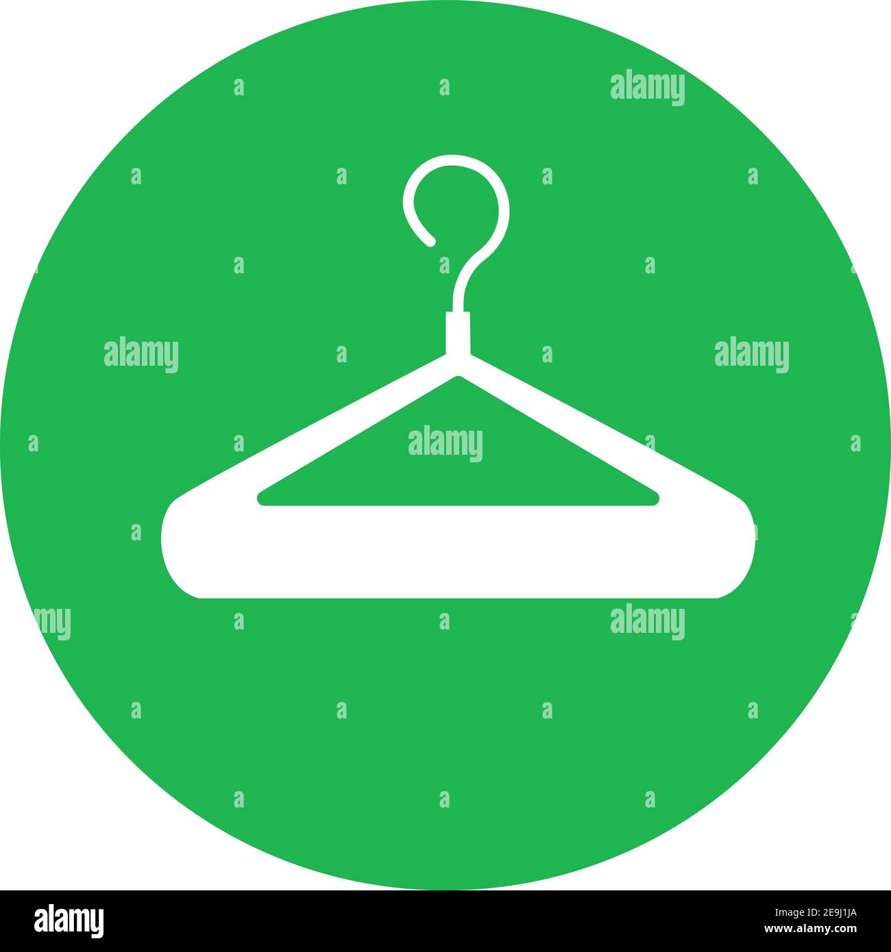 Clothing hanger, illustration, vector on white background Stock Vector ...