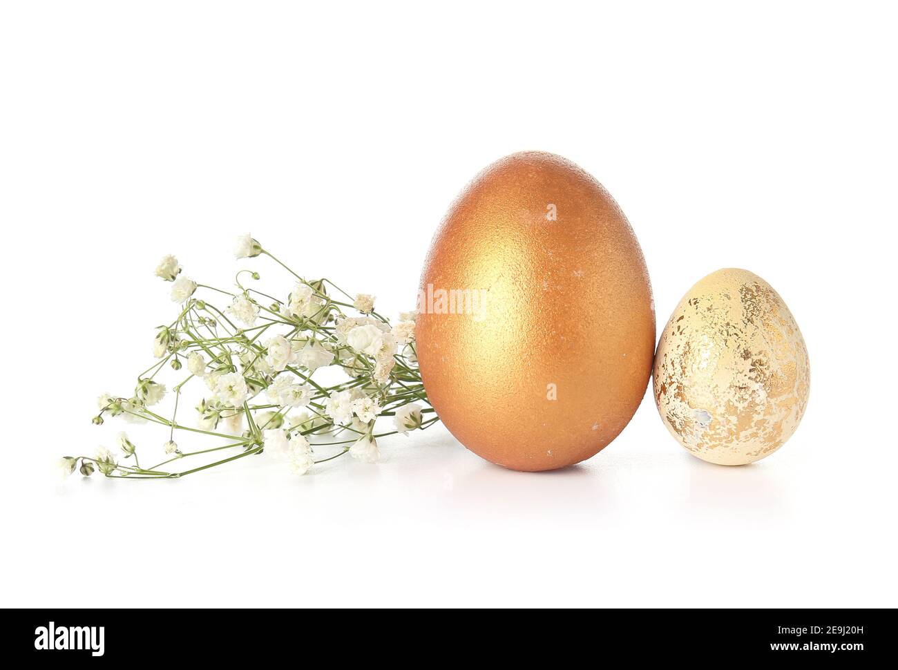 Beautiful Easter eggs on white background Stock Photo - Alamy