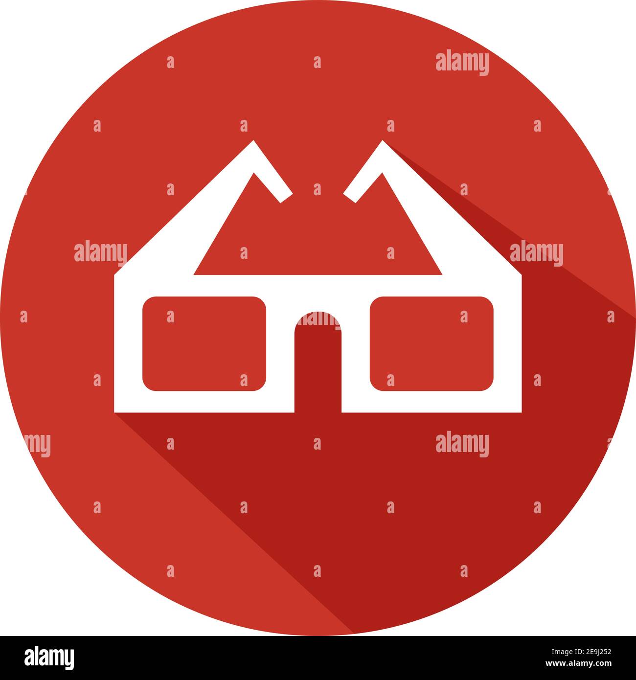 Cinema glasses, illustration, vector on white background. Stock Vector
