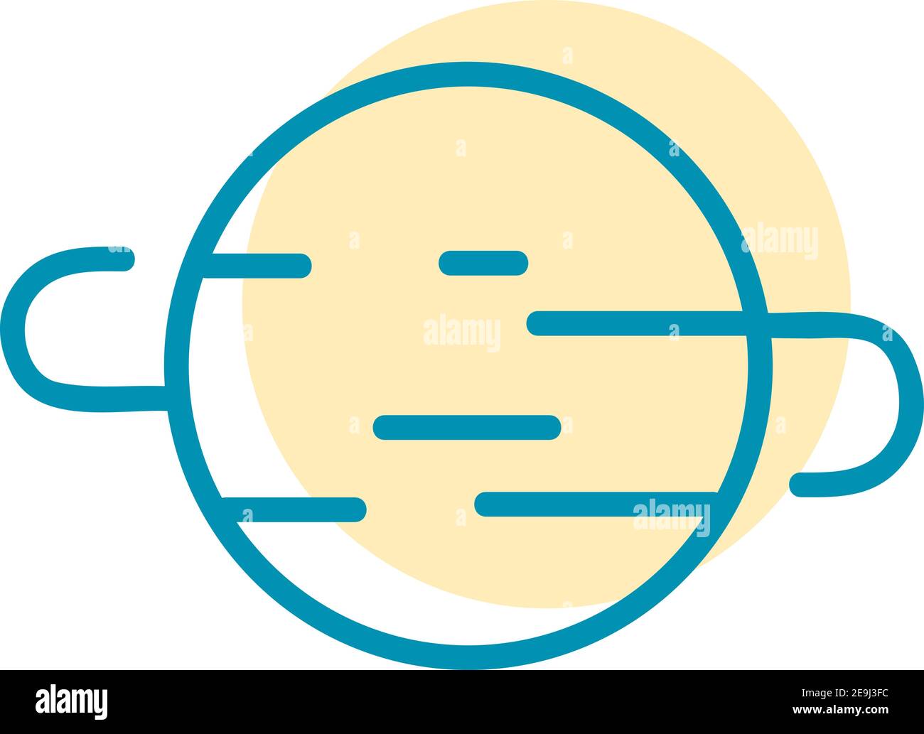 Planet Saturn, illustration, vector on white background. Stock Vector