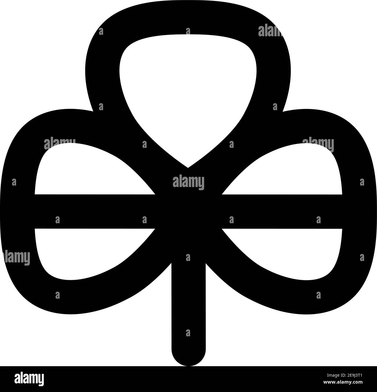 Black minimalistic leaf with petals, illustration, vector on white background. Stock Vector