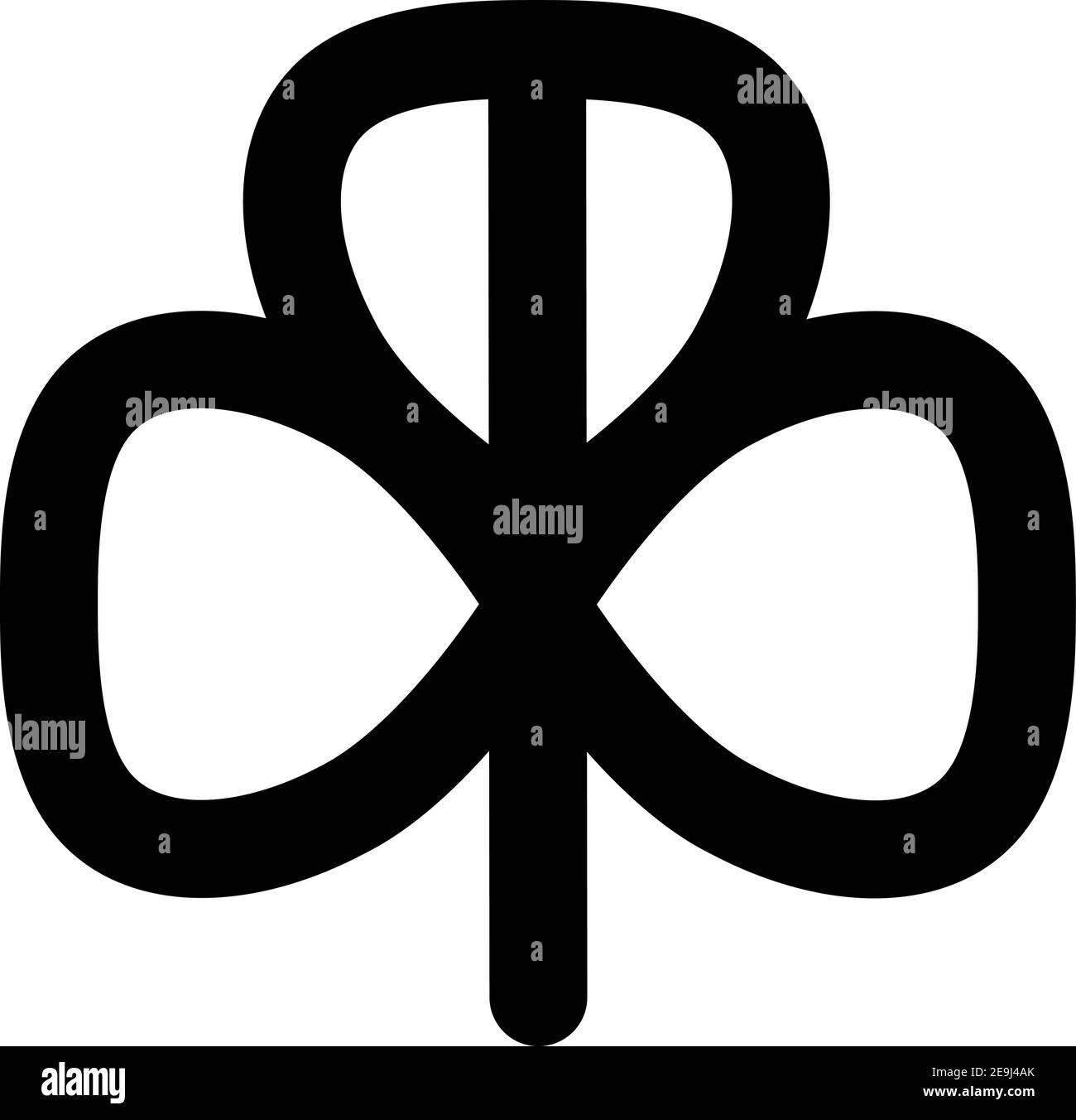 Black minimalistic leaf, illustration, vector on white background. Stock Vector