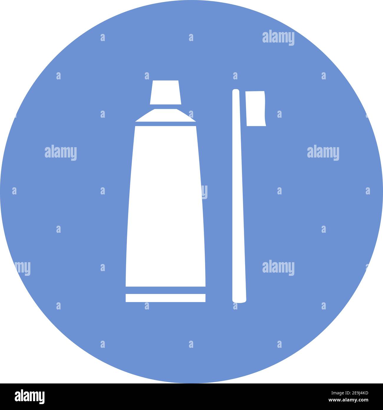 Toothbrush and toothpaste, illustration, vector on white background ...