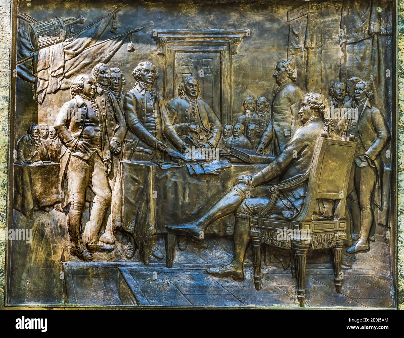 Benjamin Franklin Statue Boston Massachusetts. Bronze Franklin at