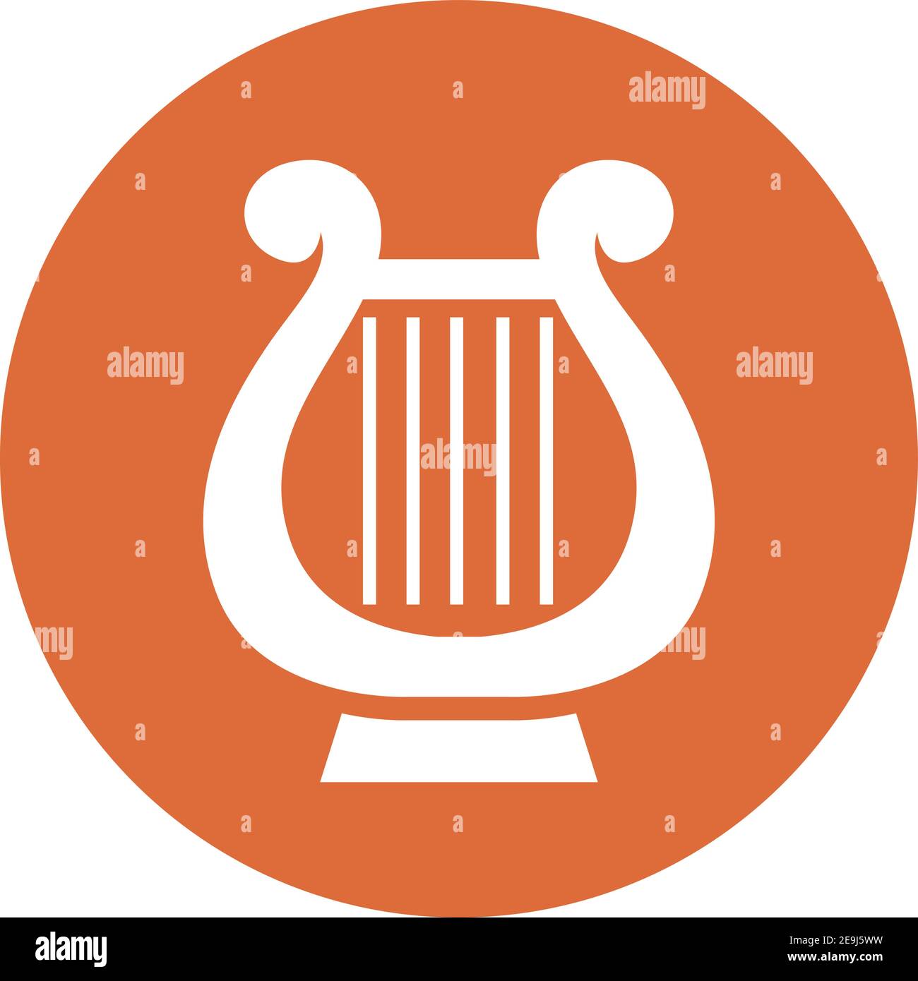 Small harph, illustration, vector on white background. Stock Vector