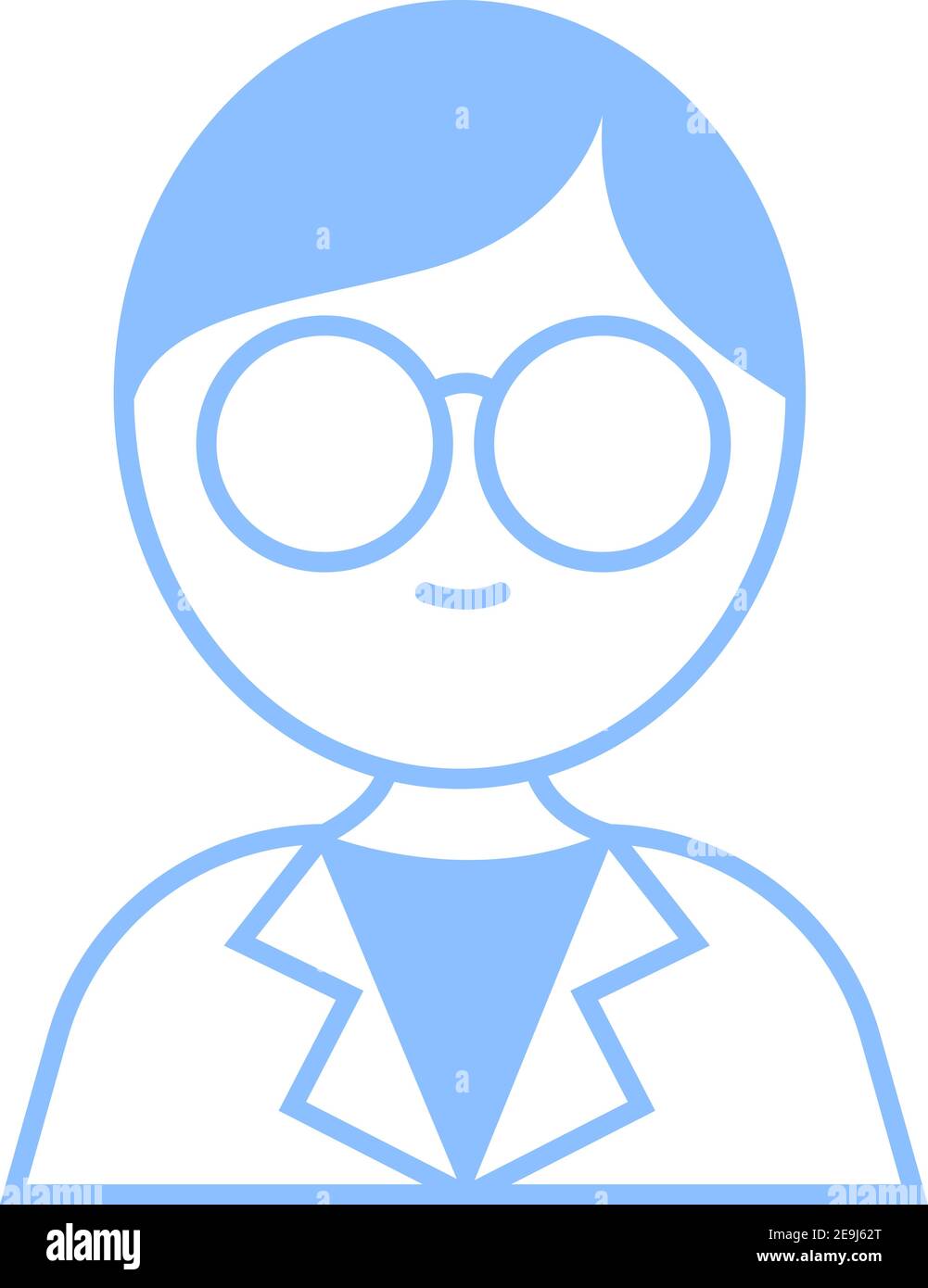 Science assistant, illustration, vector on white background Stock ...