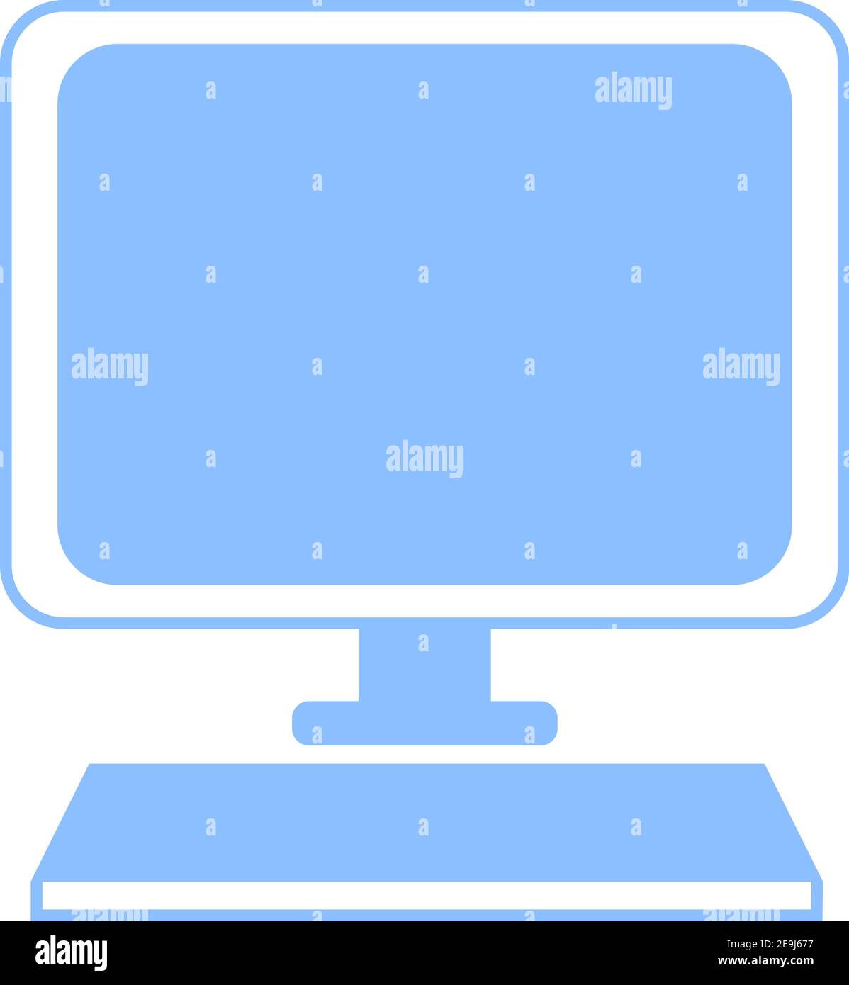 Laboratory PC, illustration, vector on white background. Stock Vector