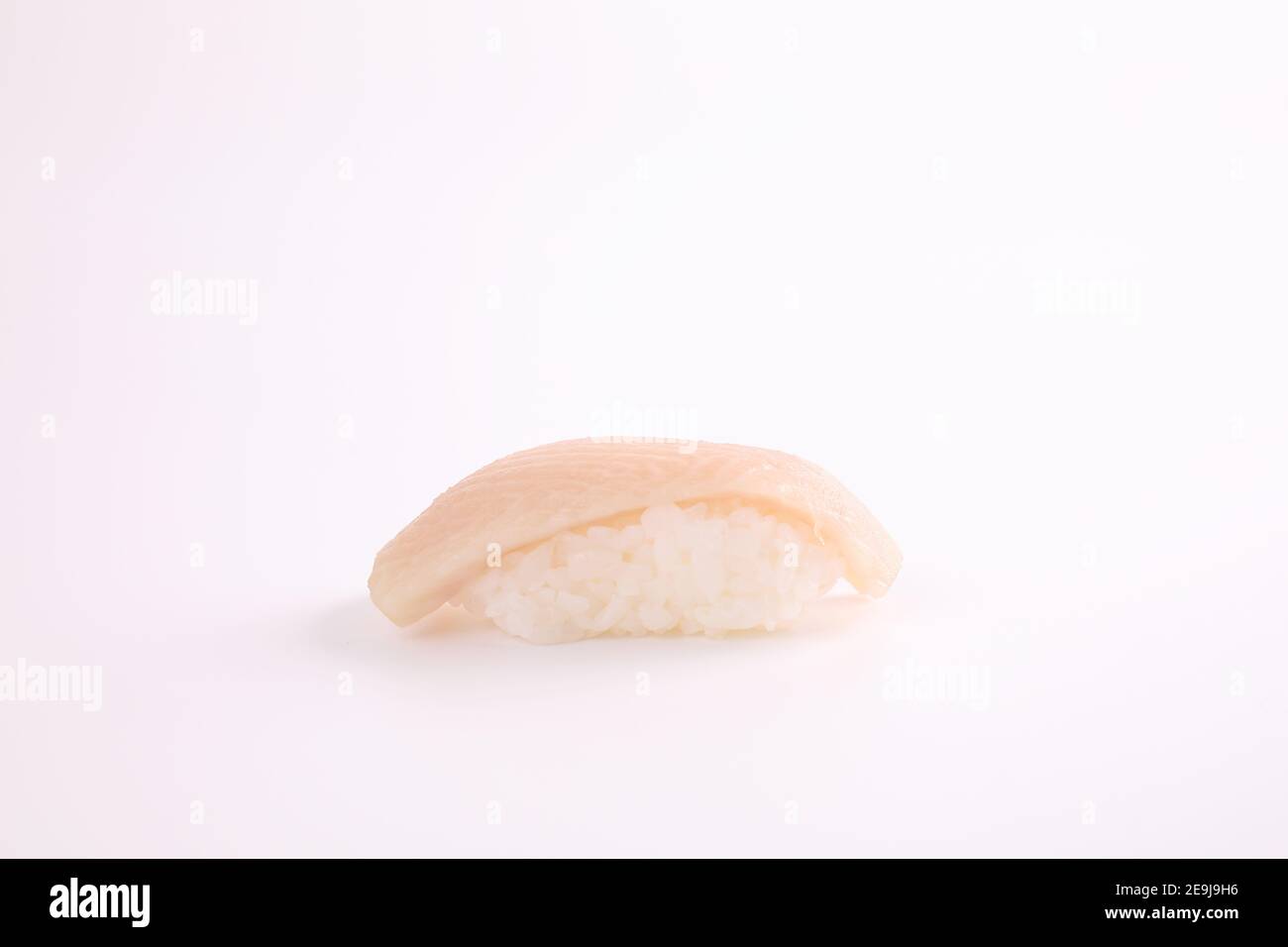 Hamachi sushi , Japanese food yellowtail sushi isolated in white
