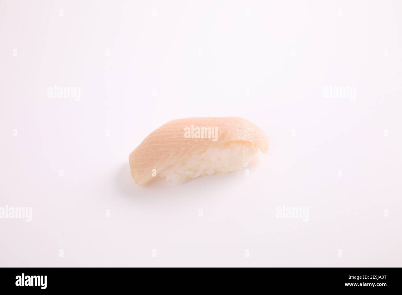 Hamachi sushi , Japanese food yellowtail sushi isolated in white