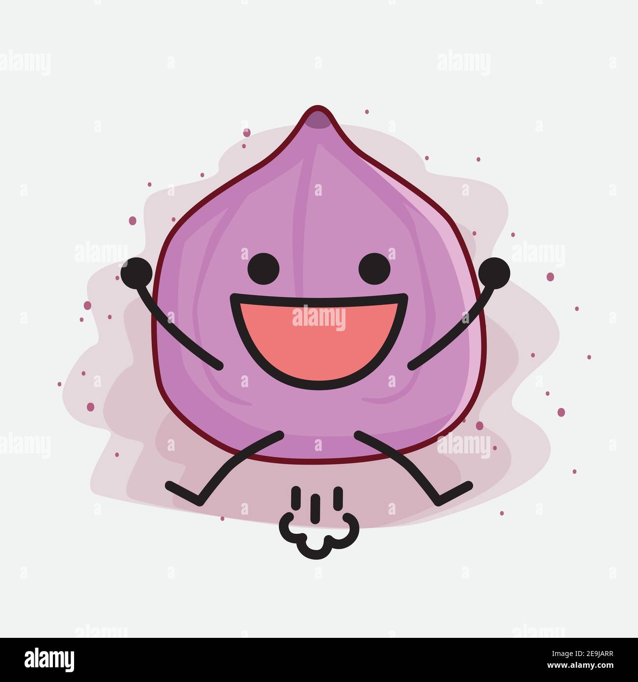 An illustration of Cute Fig Fruit Mascot Character Stock Vector Image ...