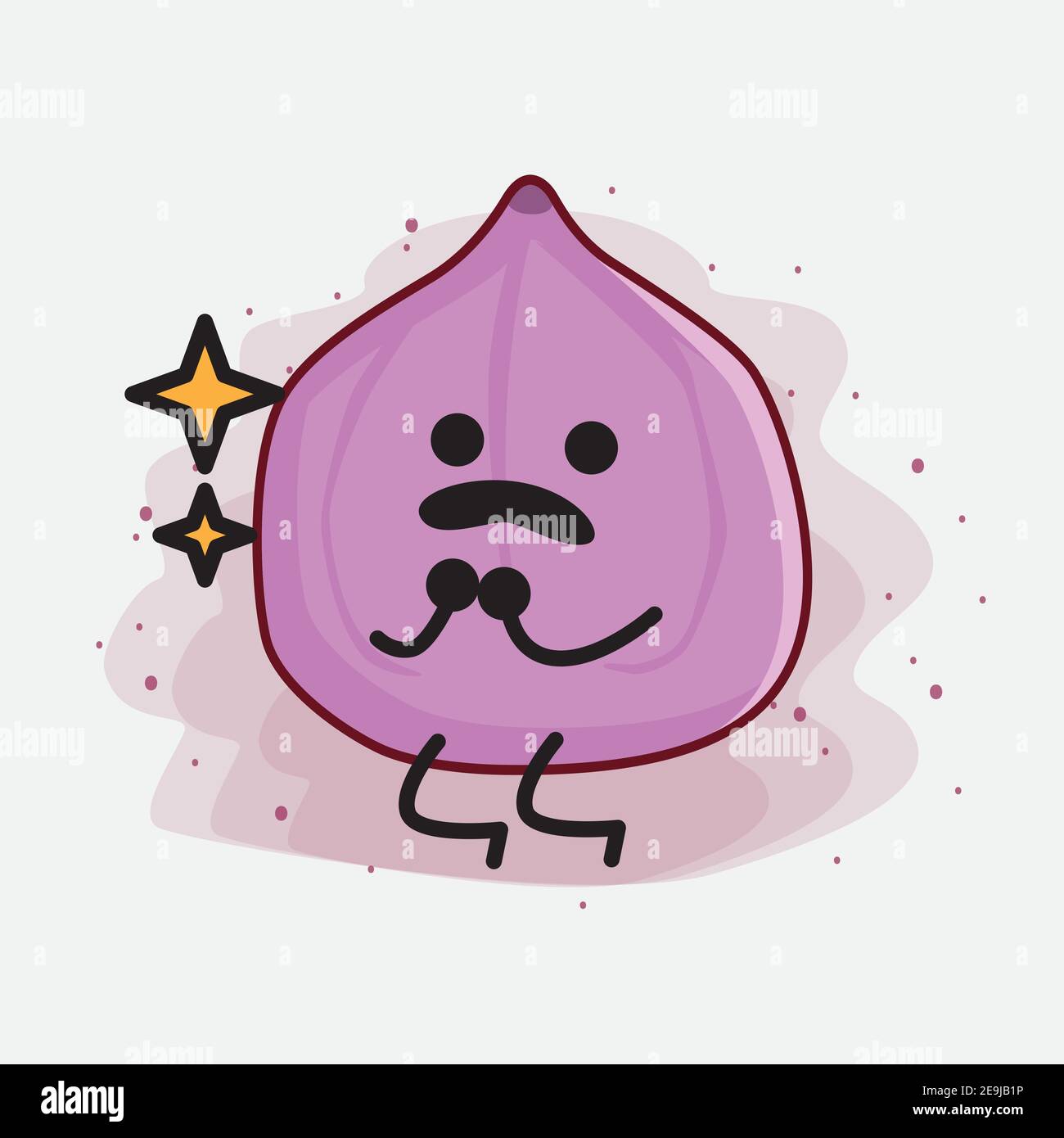 An illustration of Cute Fig Fruit Mascot Character Stock Vector Image ...