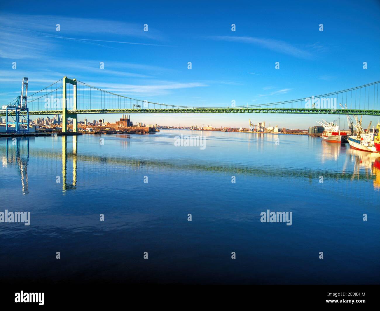 Walt Whitman Bridge over the Delaware River Philadelphia Stock Photo