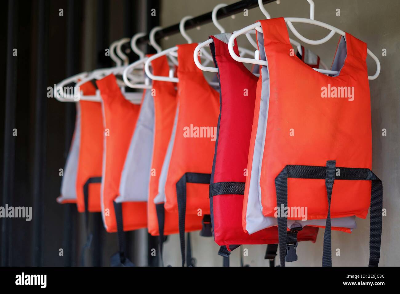 Safety jacket on hanger hi res stock photography and images Alamy