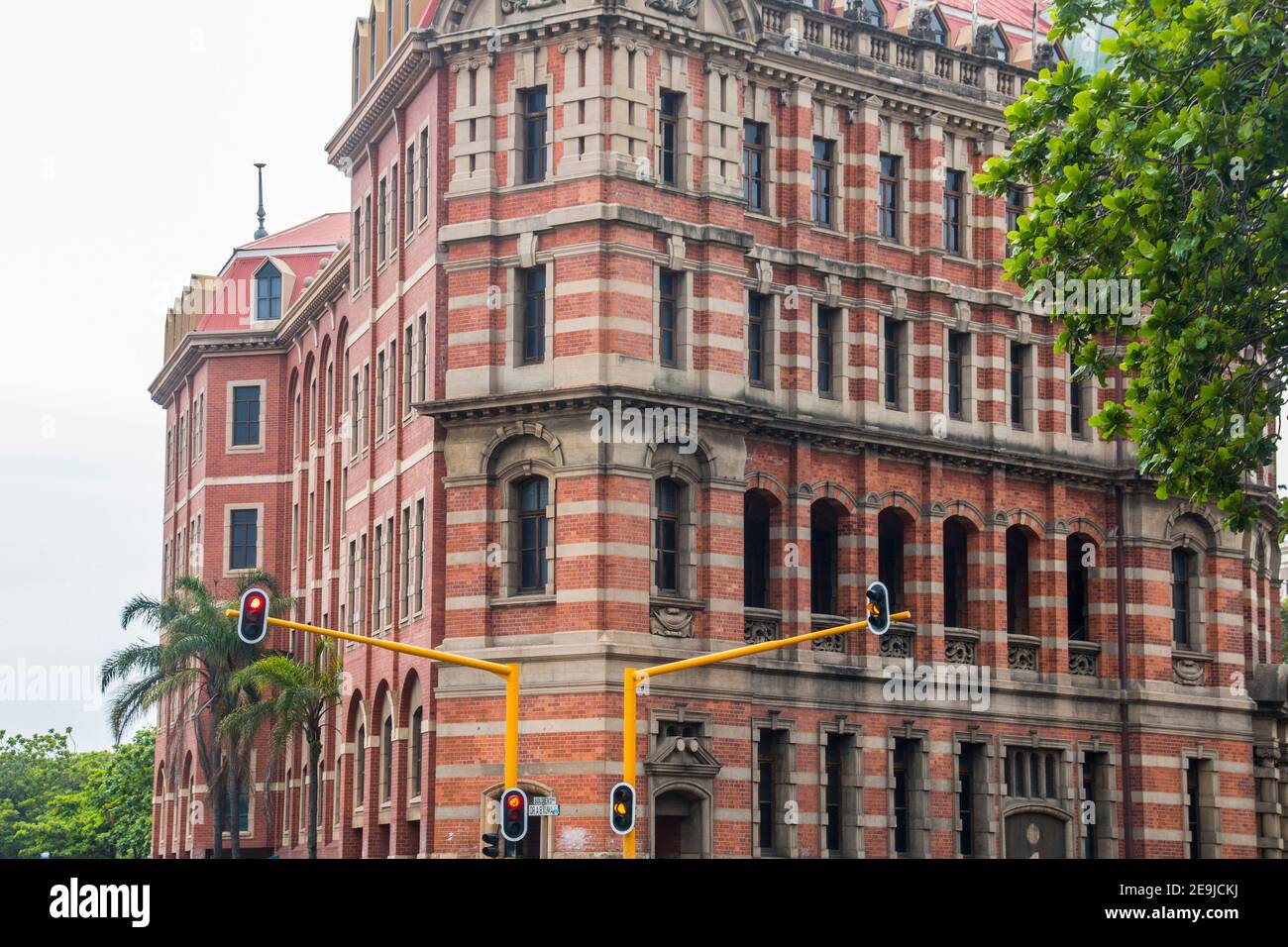 Old railway station building in central durban, south africa Stock