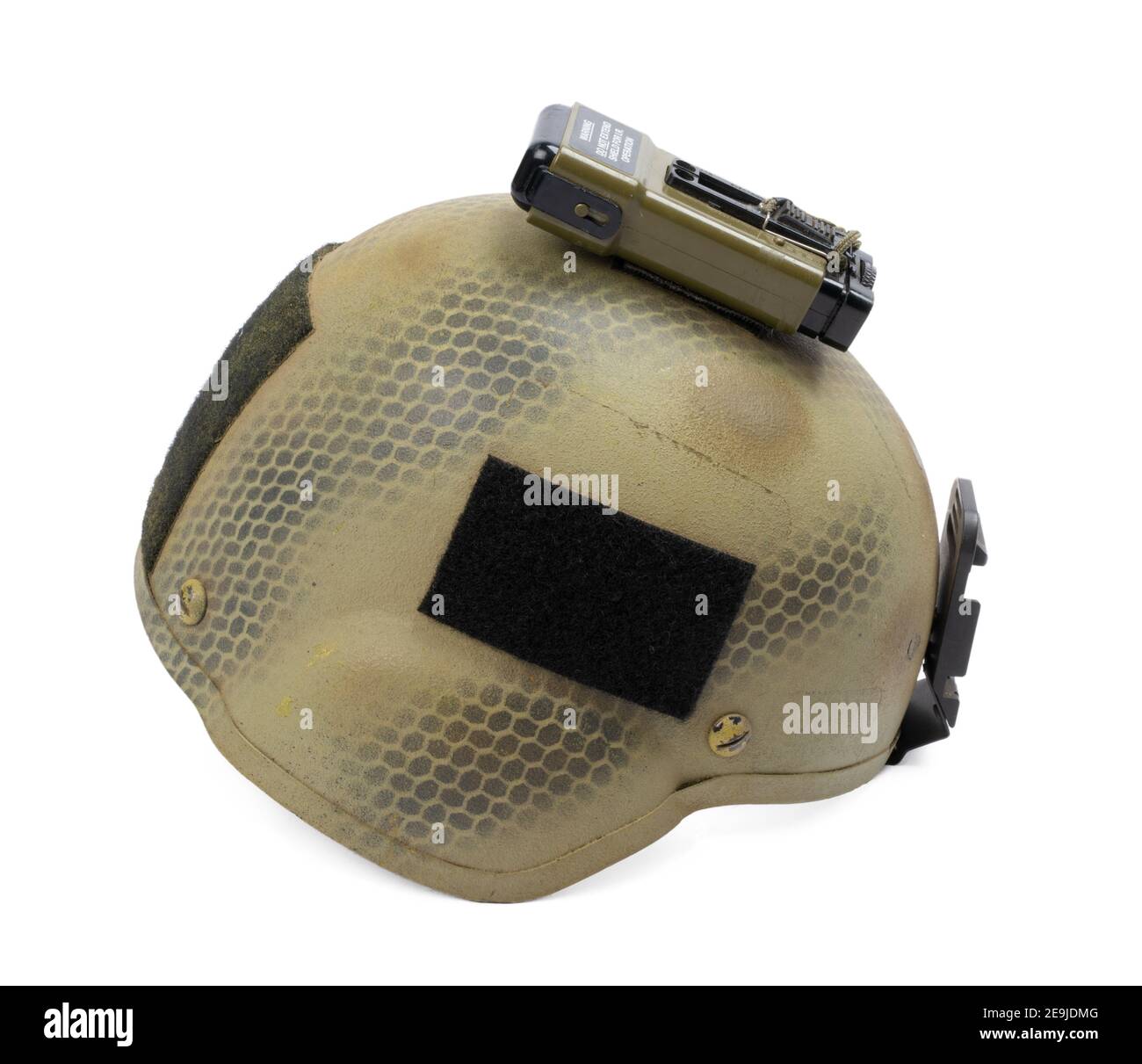 Camouflage military helmet isolated on white background Stock Photo - Alamy