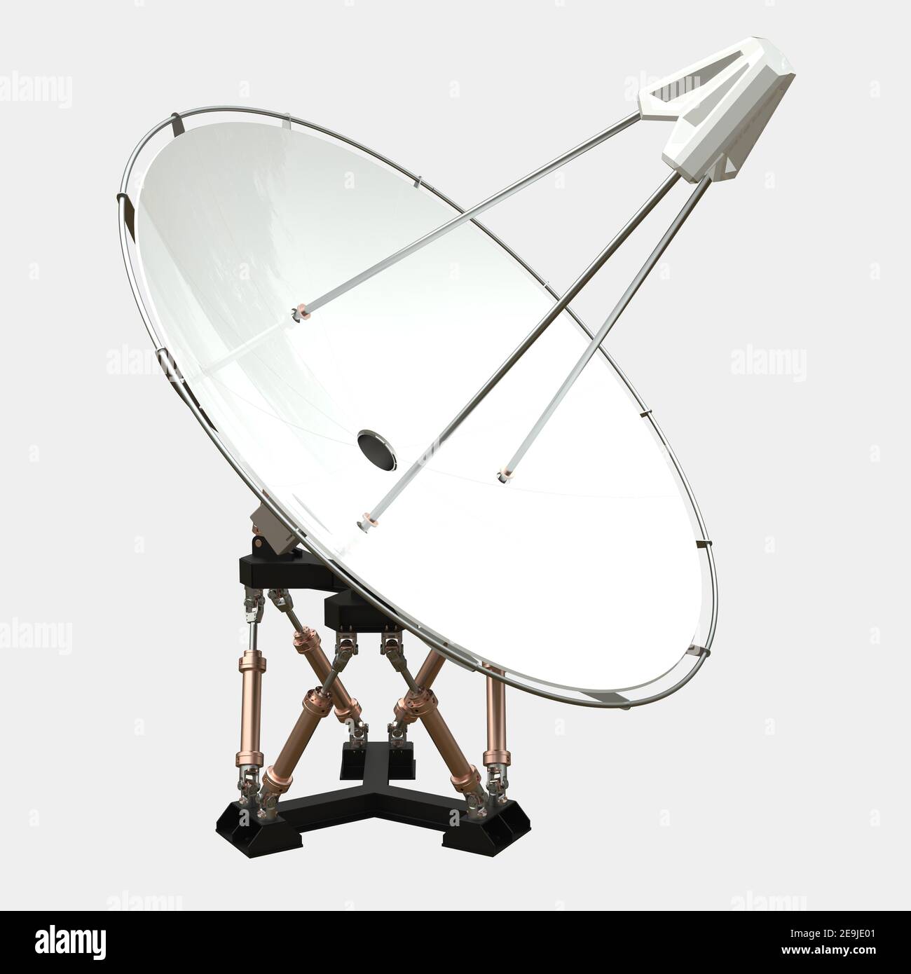 Radio antenna. Astronomy research technology. 3d rendering