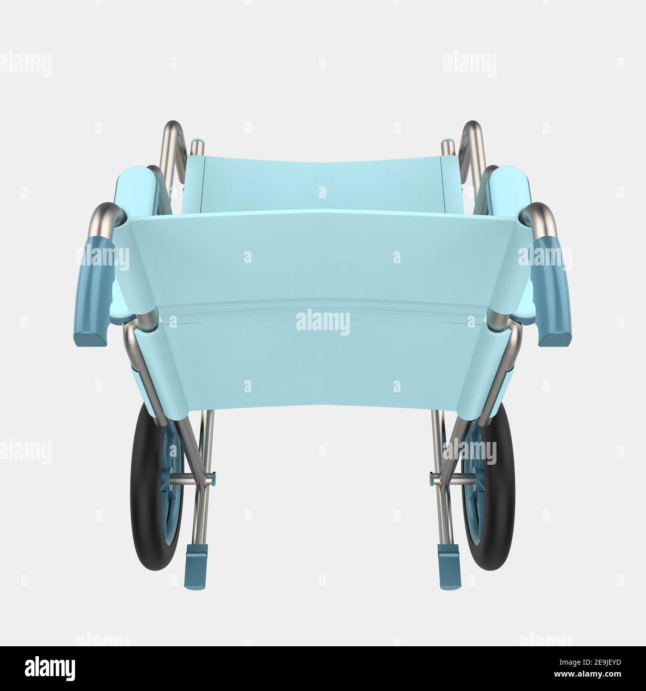 Hospital wheelchair isolated on background. 3d rendering - illustration