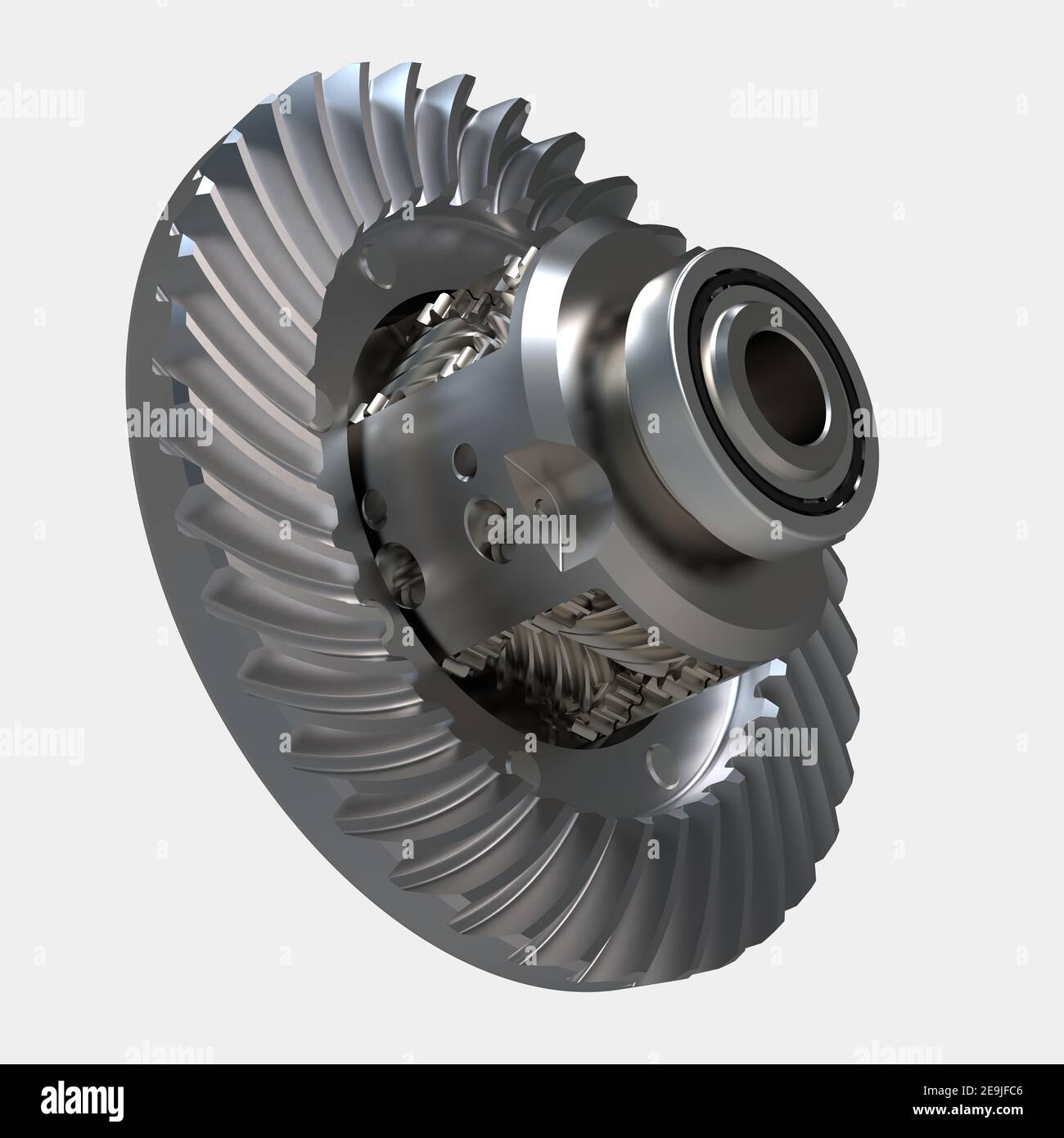Transmission cog wheels isolated on background. 3d rendering ...
