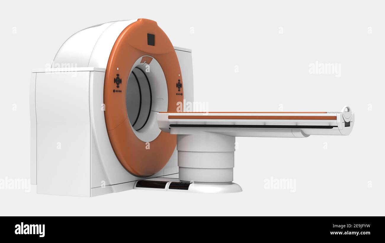 CT scanner isolated on background. Ideal for large publications or printing. 3d rendering - illustration Stock Photo