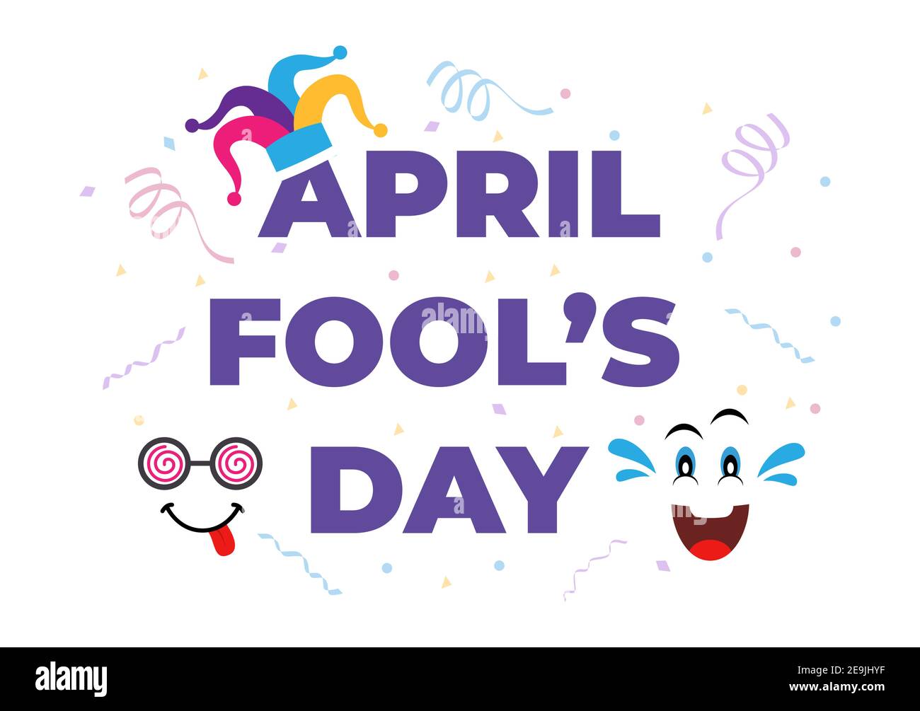 Celebration Happy April Fool's Day Wearing a Jester Hat Background ...