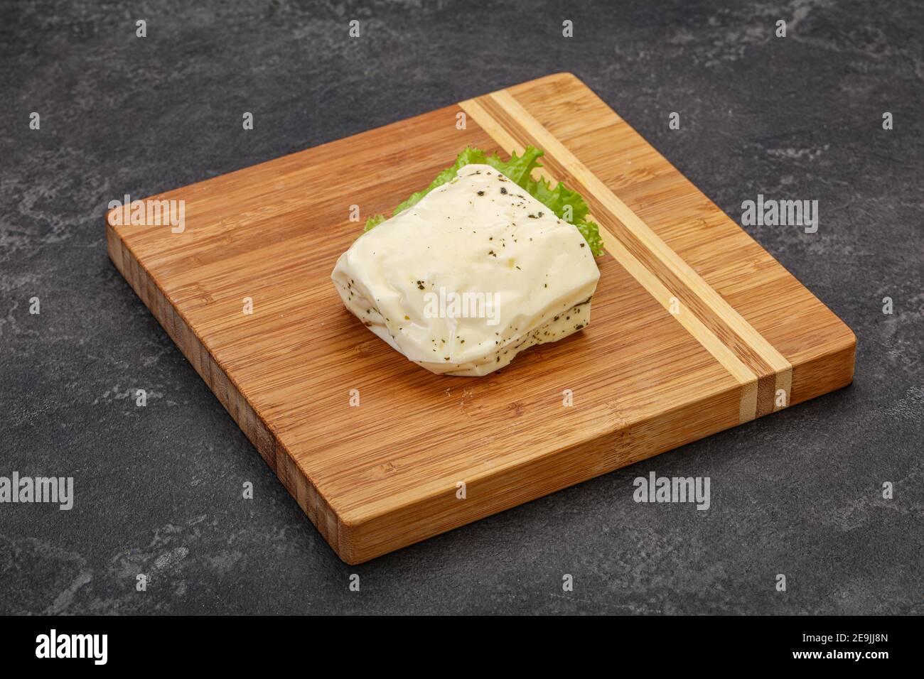 Greek Halloumi cheese with mint for grill Stock Photo Alamy