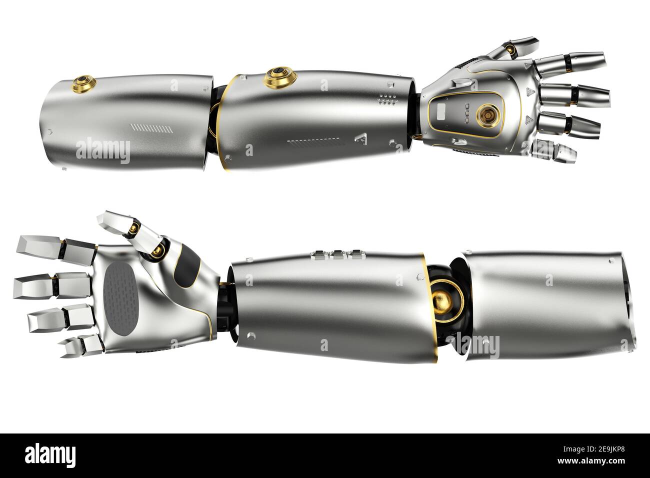 3d rendering robot hand isolated on white background Stock Photo - Alamy