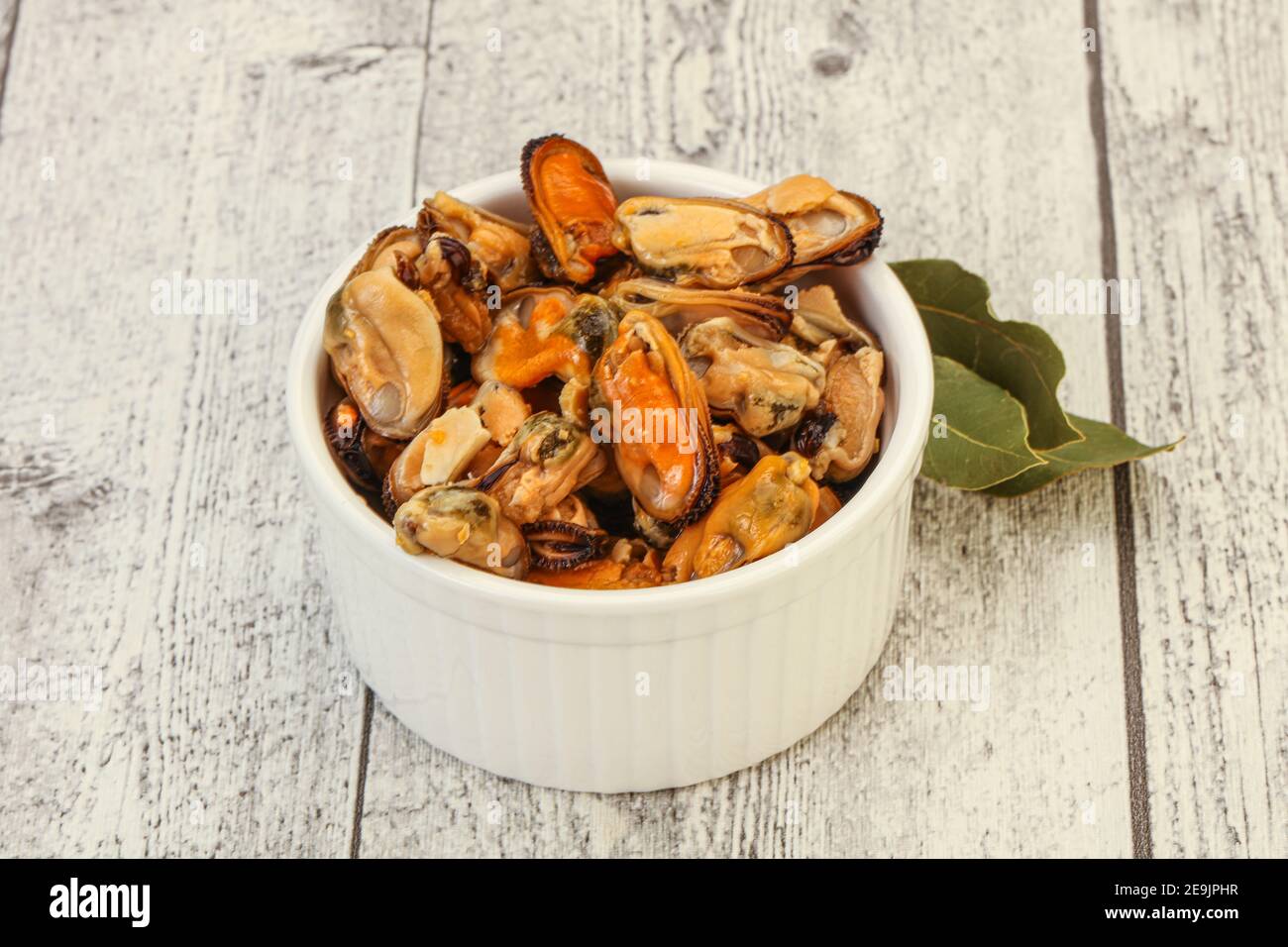 Pickled mussels with spices in the bowl Stock Photo Alamy