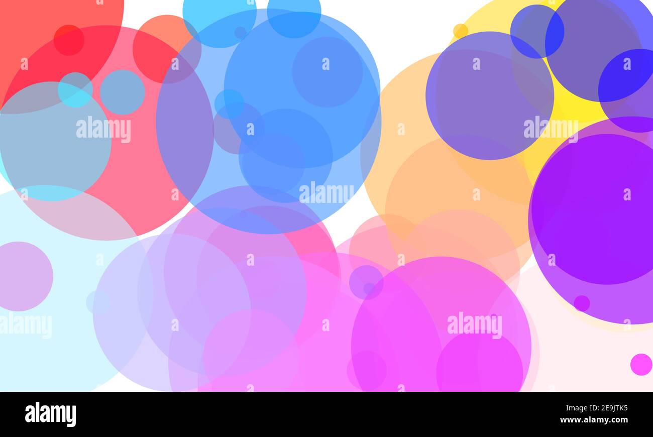 Colorful circle and bokeh abstract background in vivid colors Stock ...