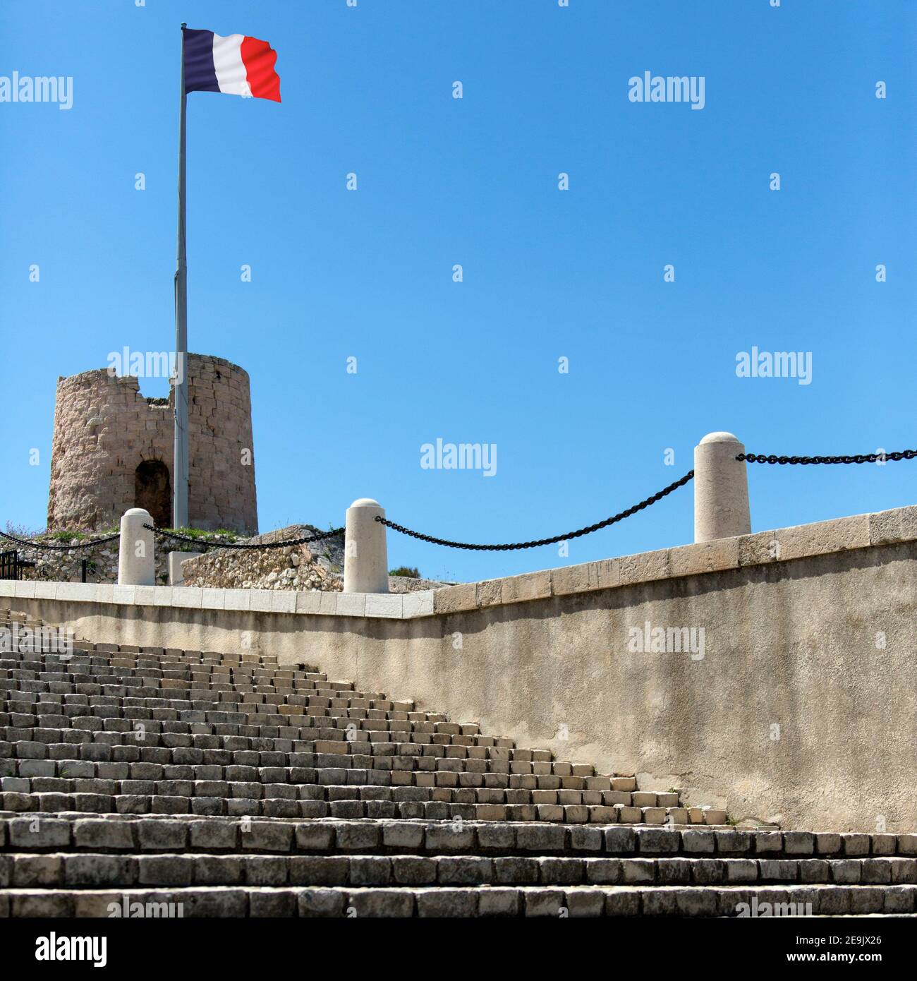 Flag of Marseille, France, Backgrounds Motion Graphics ft