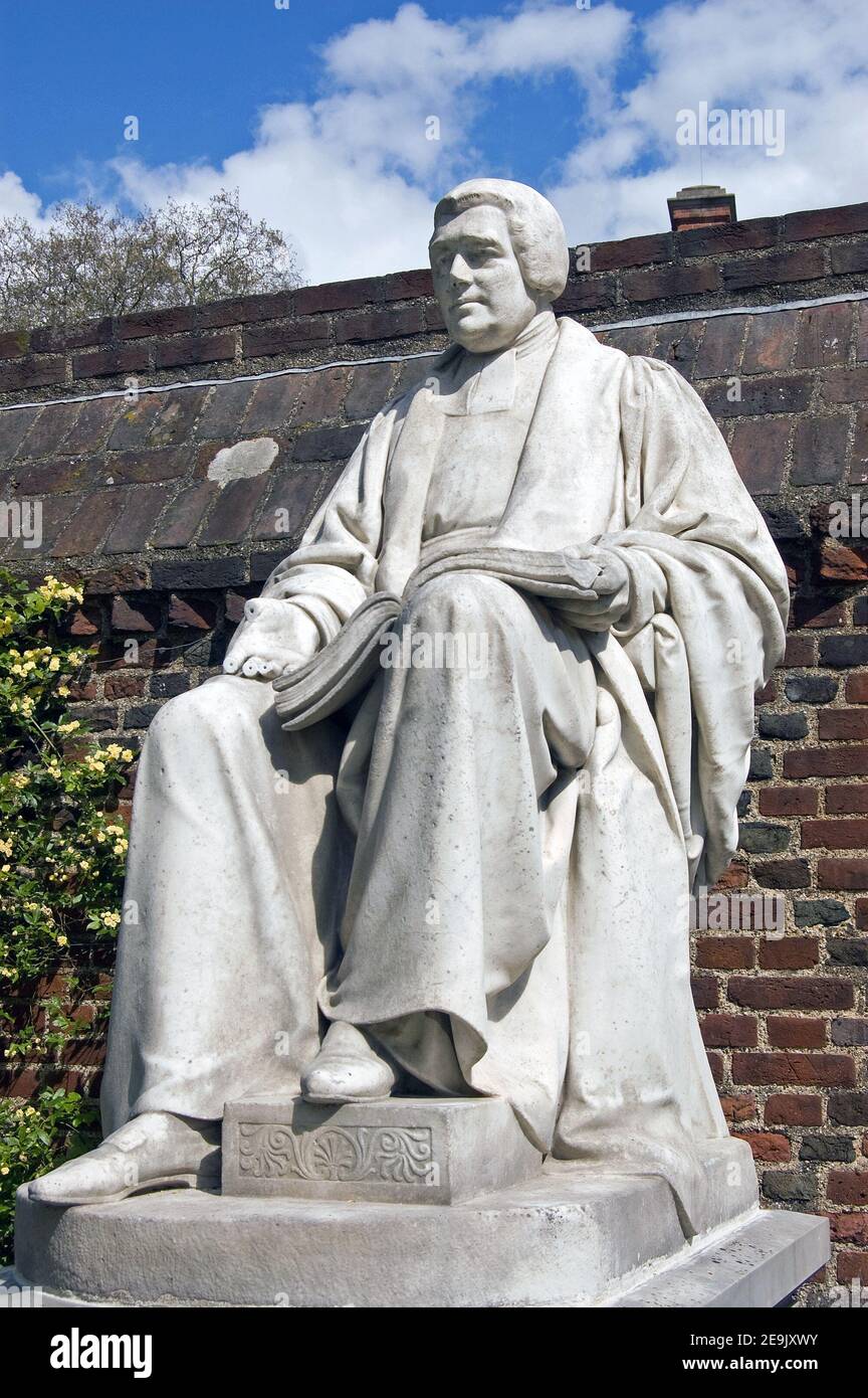 Statue of the former Headmaster Joseph Goodall (1760 - 1840). Provost of Eton College and latin scholar. Eton College, Windsor, Berkshire. Stock Photo