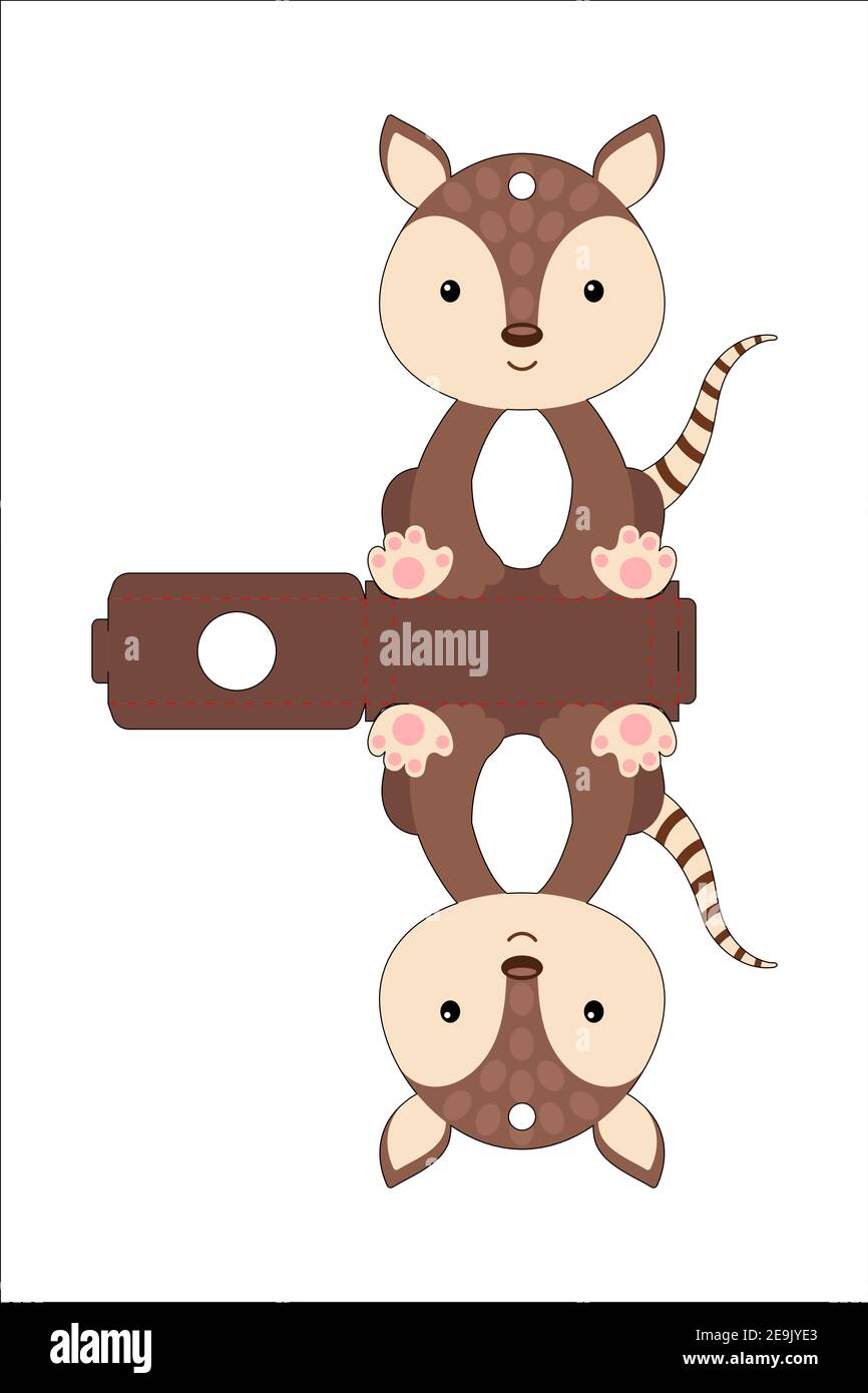 Cute easter egg holder armadillo template. Retail paper box for the ...