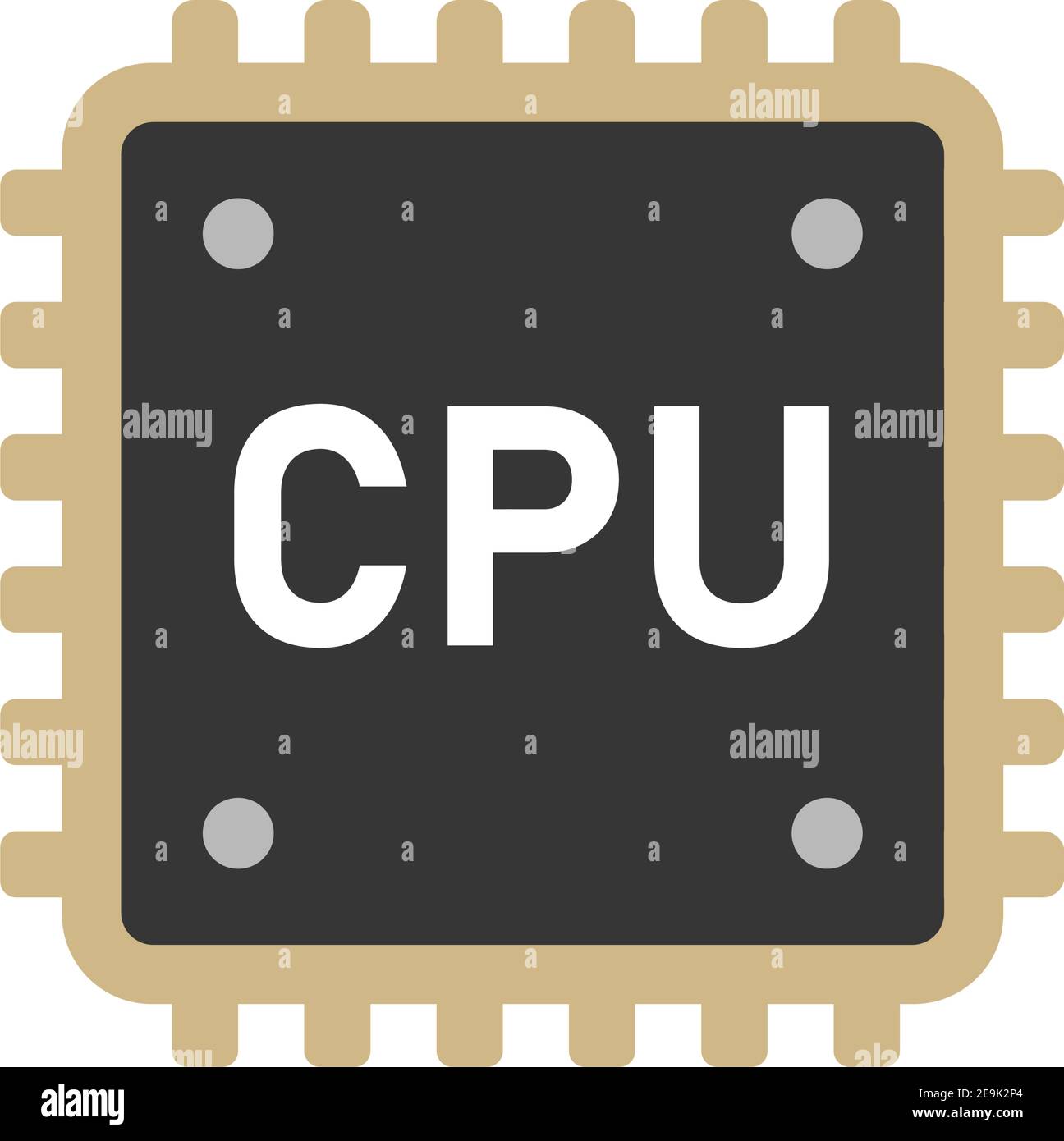 Computer CPU vector icon illustration Stock Vector