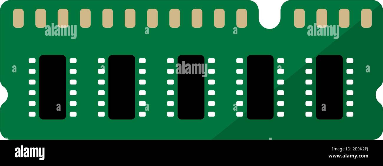 Computer RAM (Random Access Memory) vector icon illustration Stock Vector