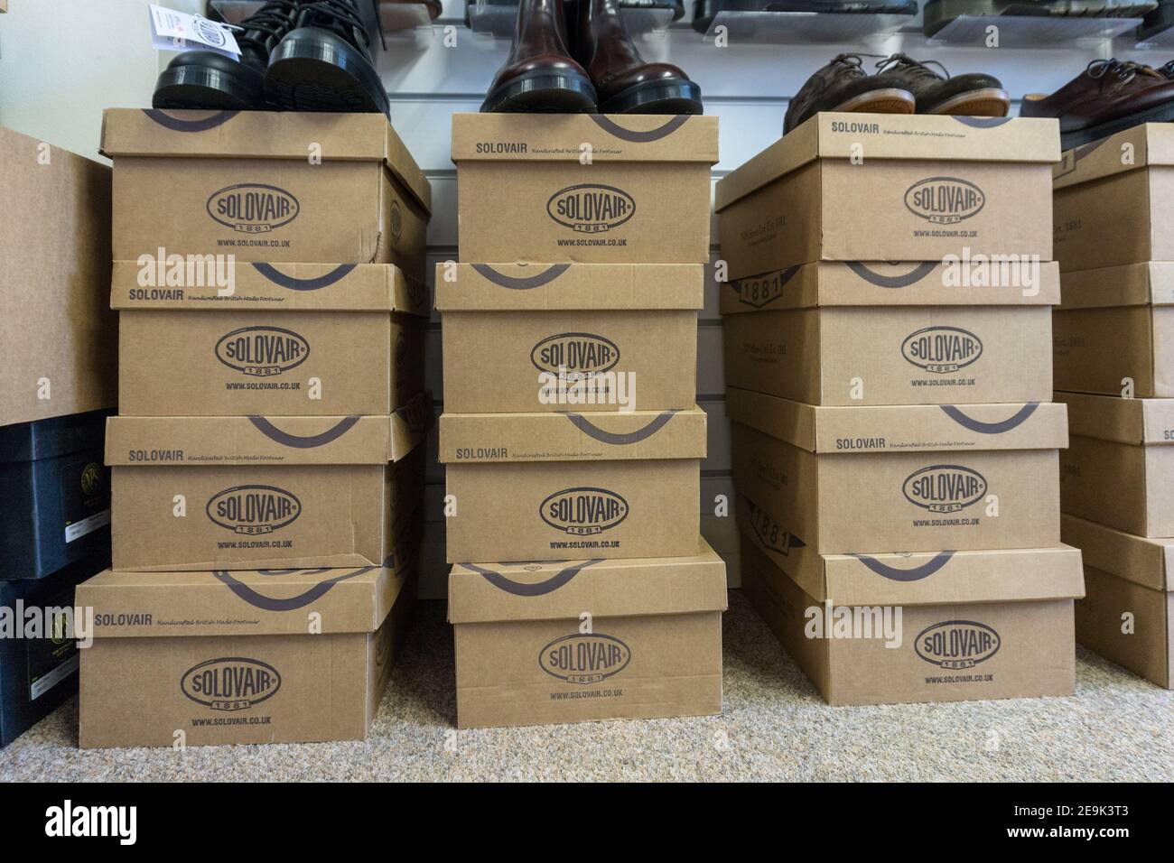 Solovair mens shoes for sale in the factory shop of NPS Ltd 